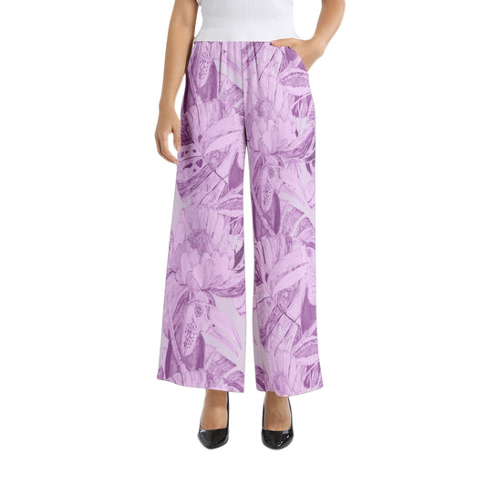 Elastic Waist Wide Leg Pant