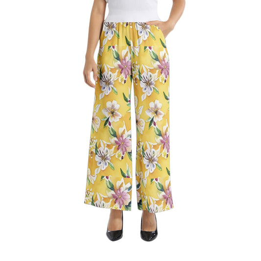 Elastic Waist Wide Leg Pant