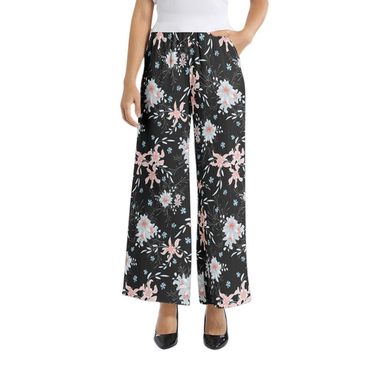 Elastic Waist Wide Leg Pant