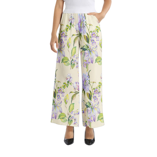 Elastic Waist Wide Leg Pant