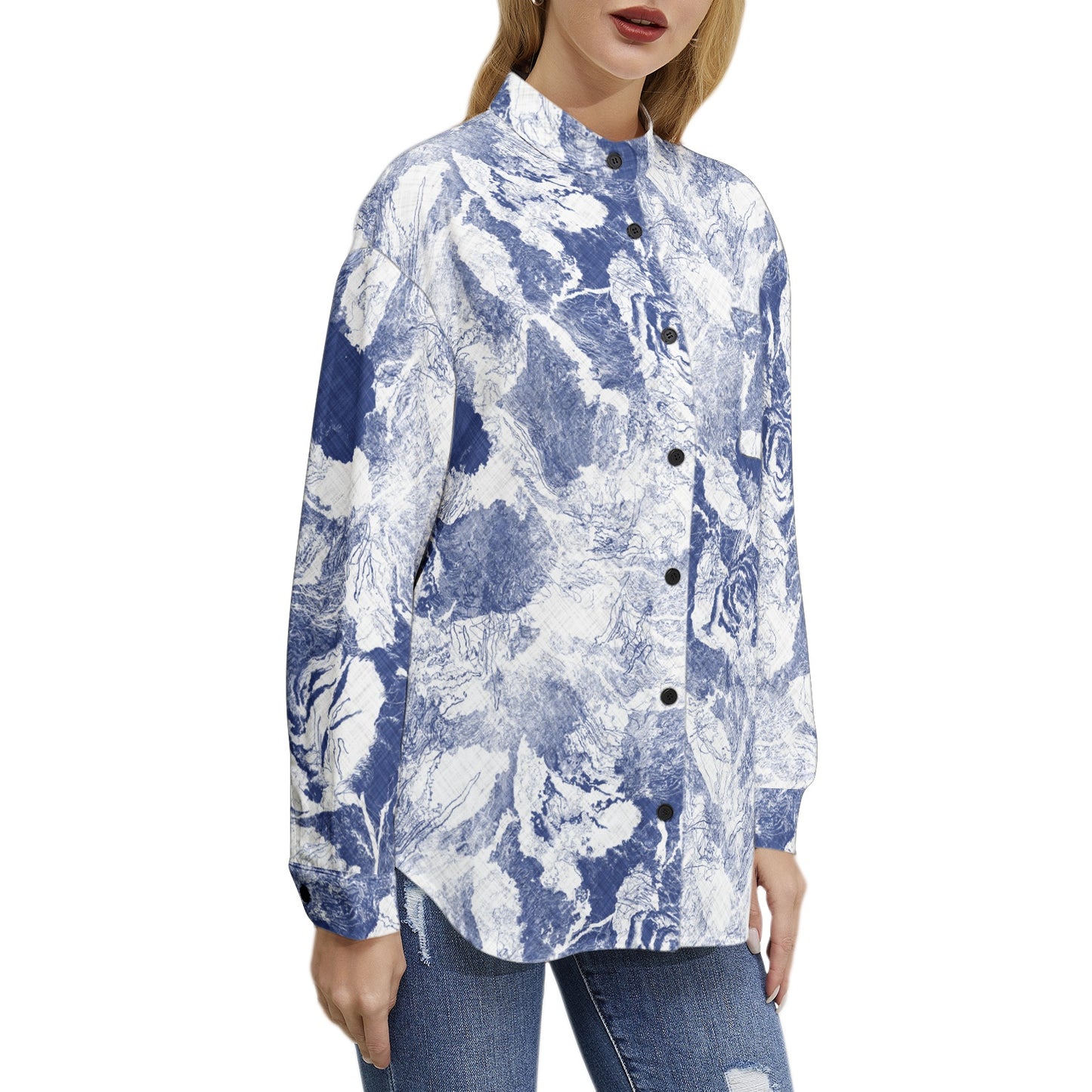 Long Sleeve Button Up Casual Shirt Top