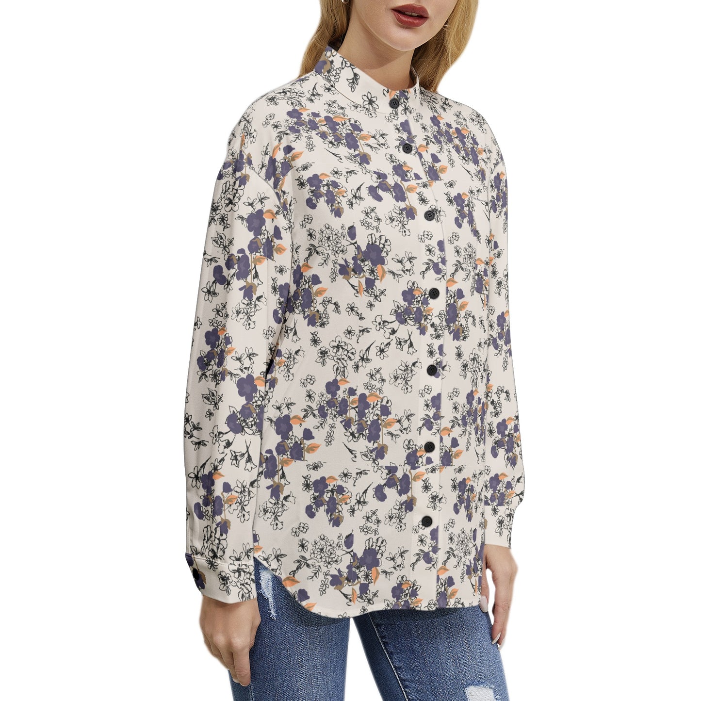 Long Sleeve Button Up Casual Shirt Top