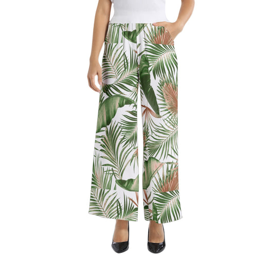 Elastic Waist Wide Leg Pant