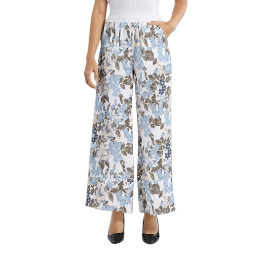 Elastic Waist Wide Leg Pant