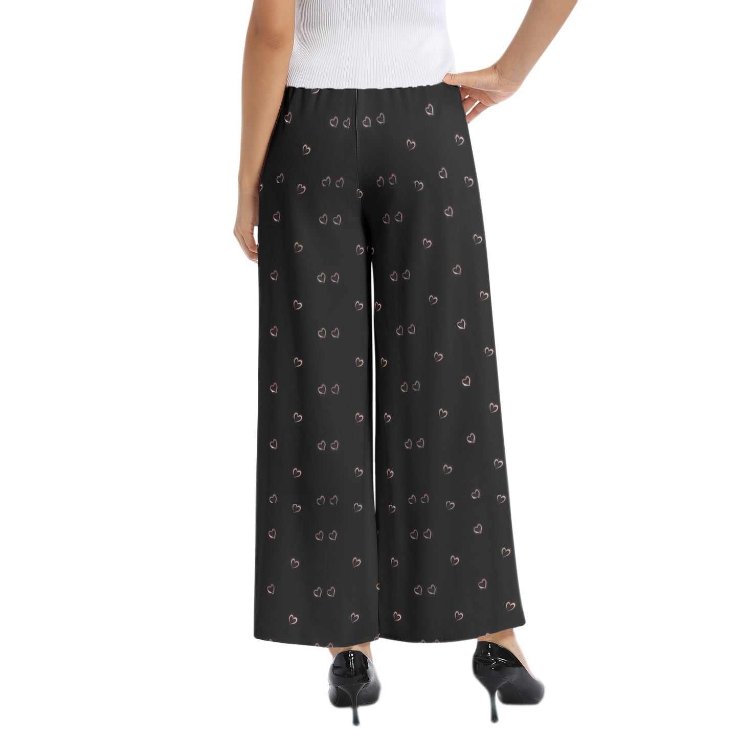 Elastic Waist Wide Leg Pant