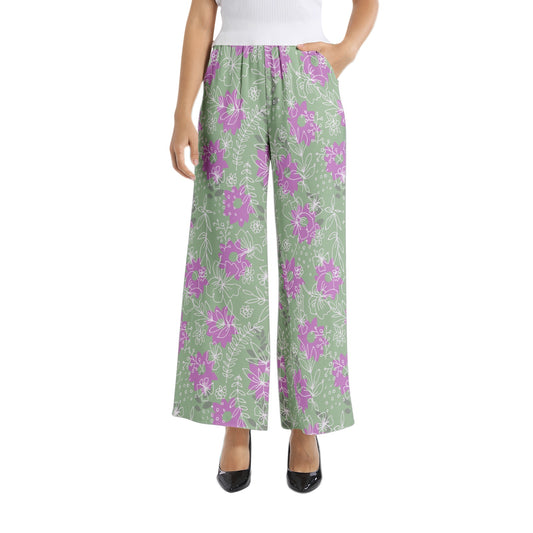 Elastic Waist Wide Leg Pant