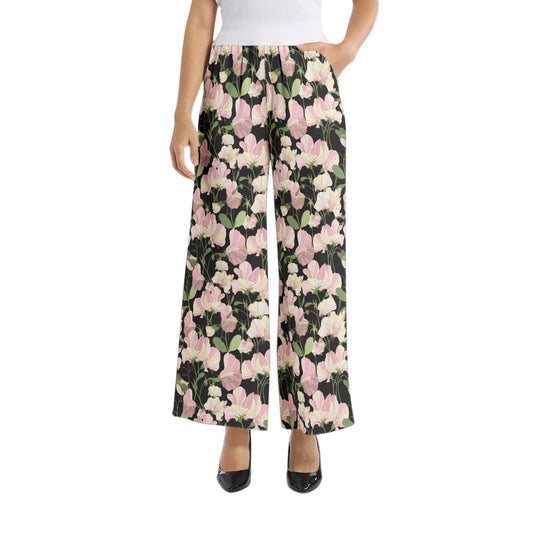 Elastic Waist Wide Leg Pant