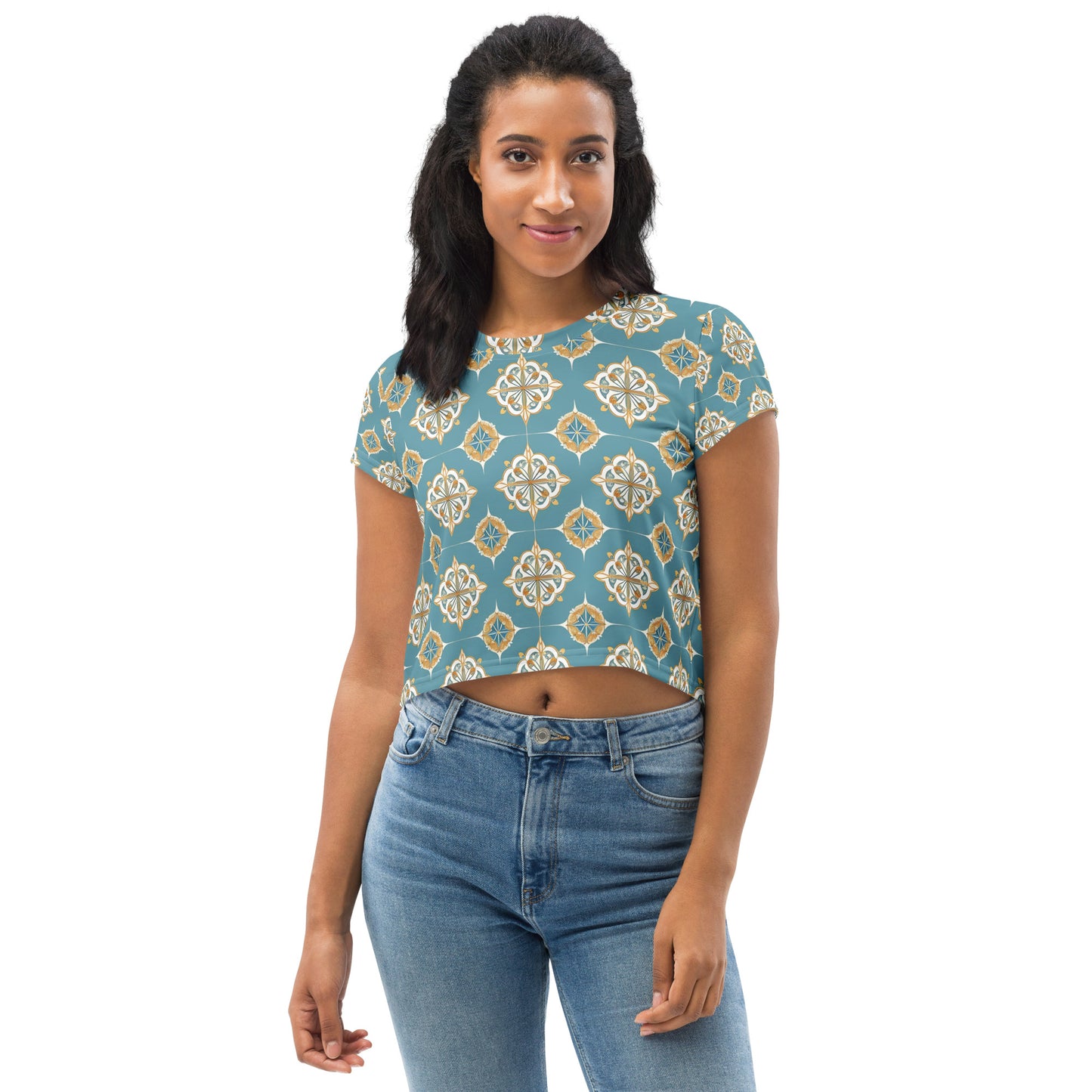 All-Over Print Crop Tee