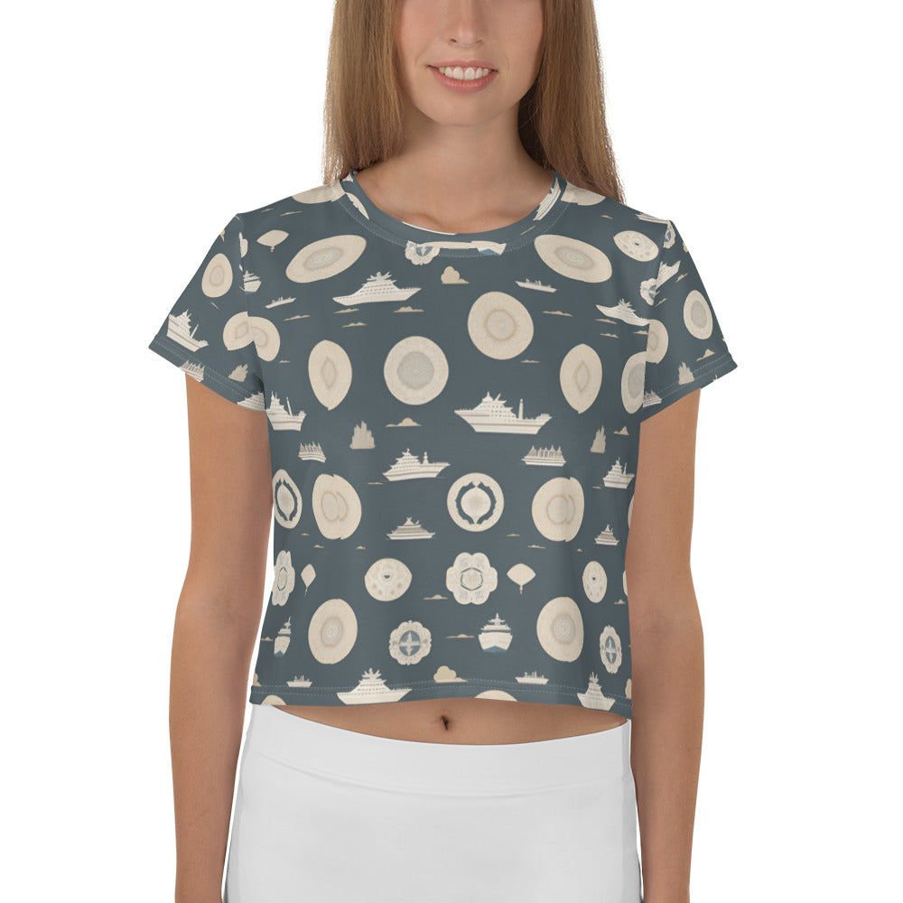 All-Over Print Crop Tee