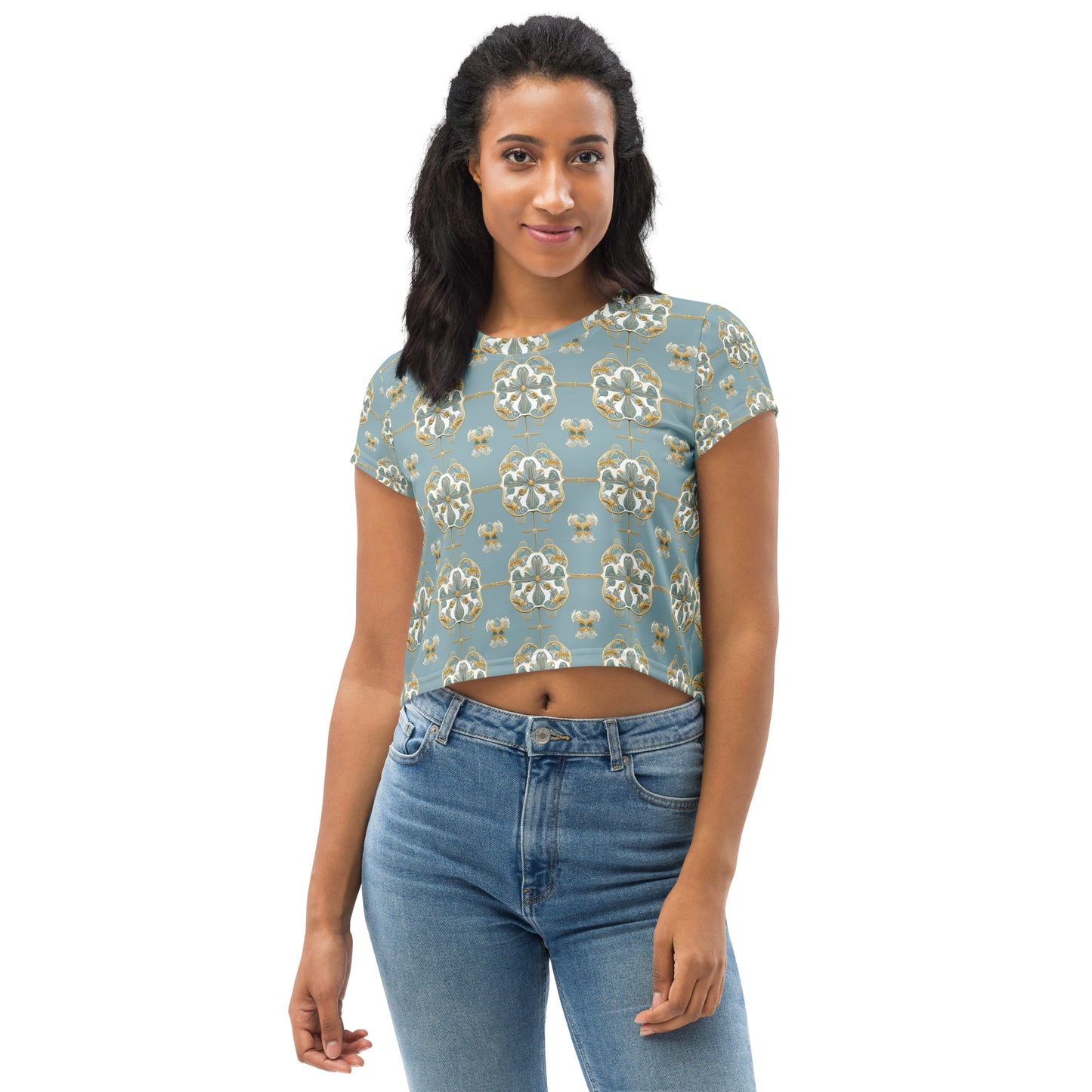 All-Over Print Crop Tee