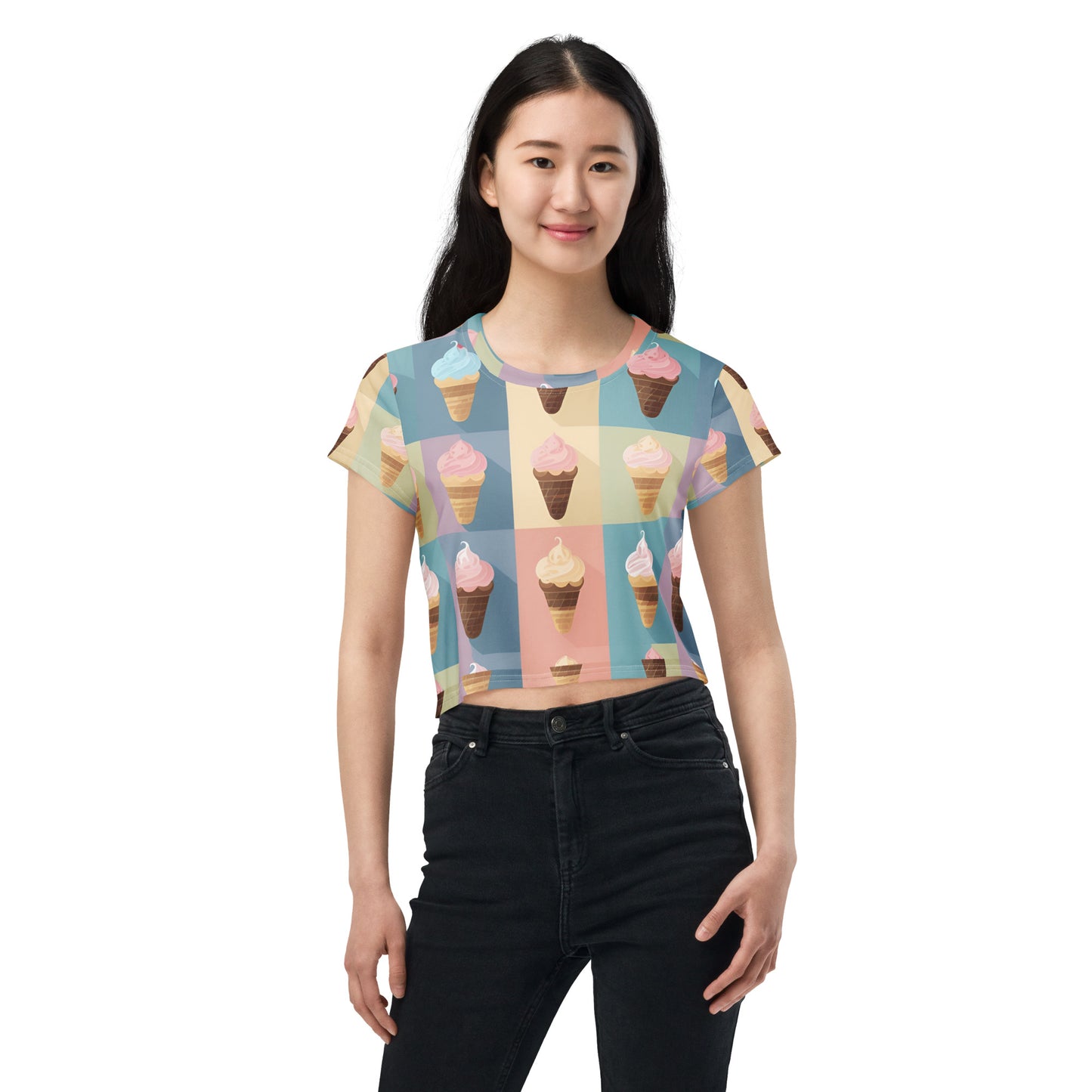 All-Over Print Crop Tee