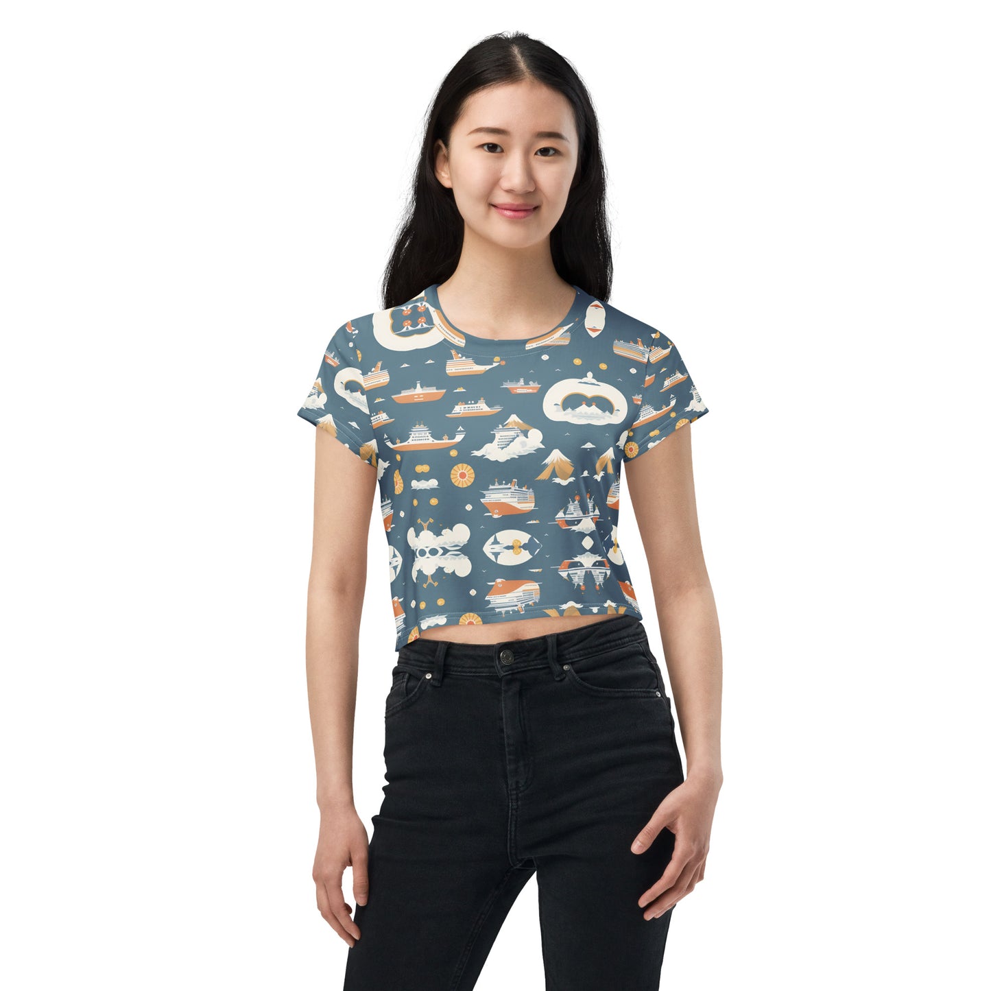 All-Over Print Crop Tee