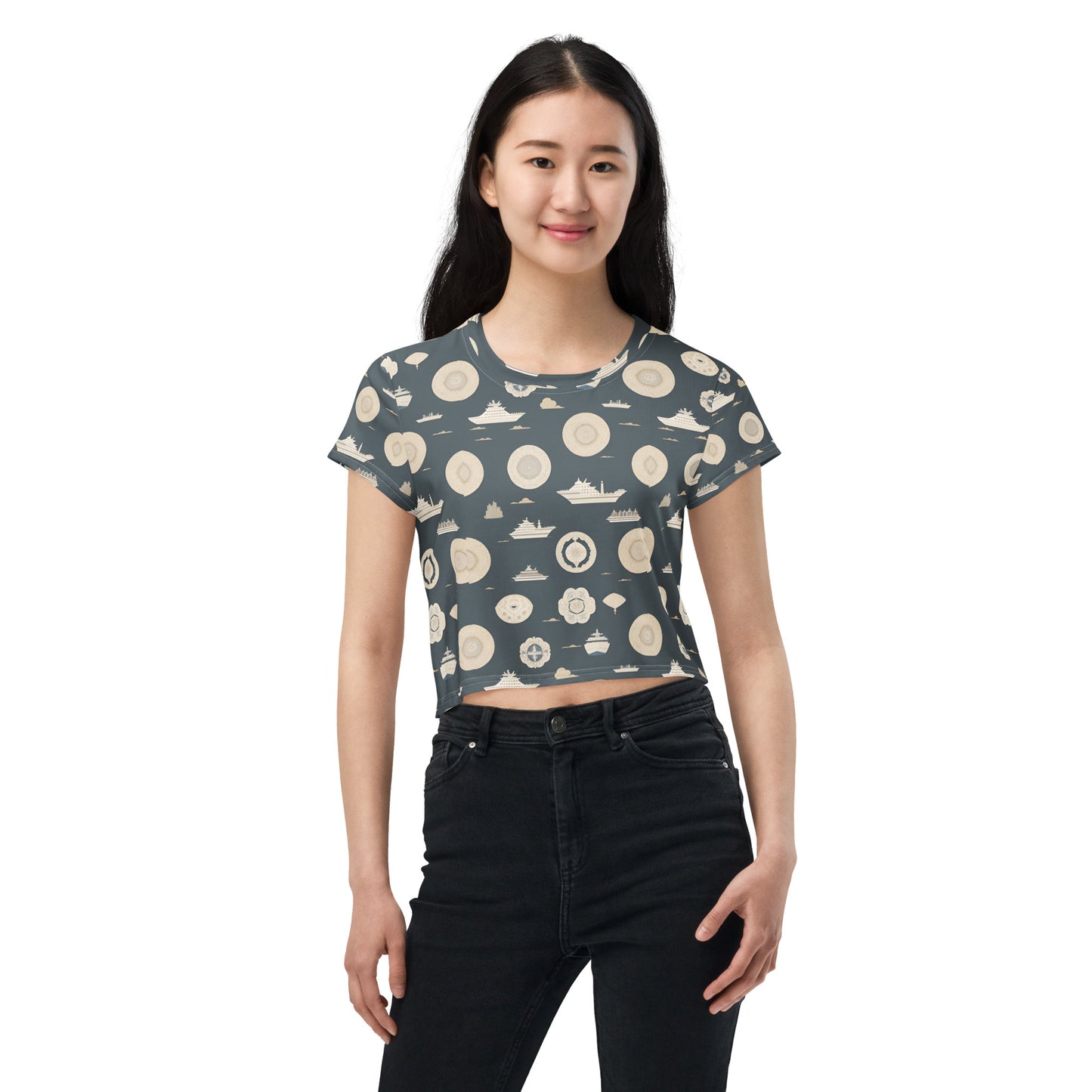 All-Over Print Crop Tee