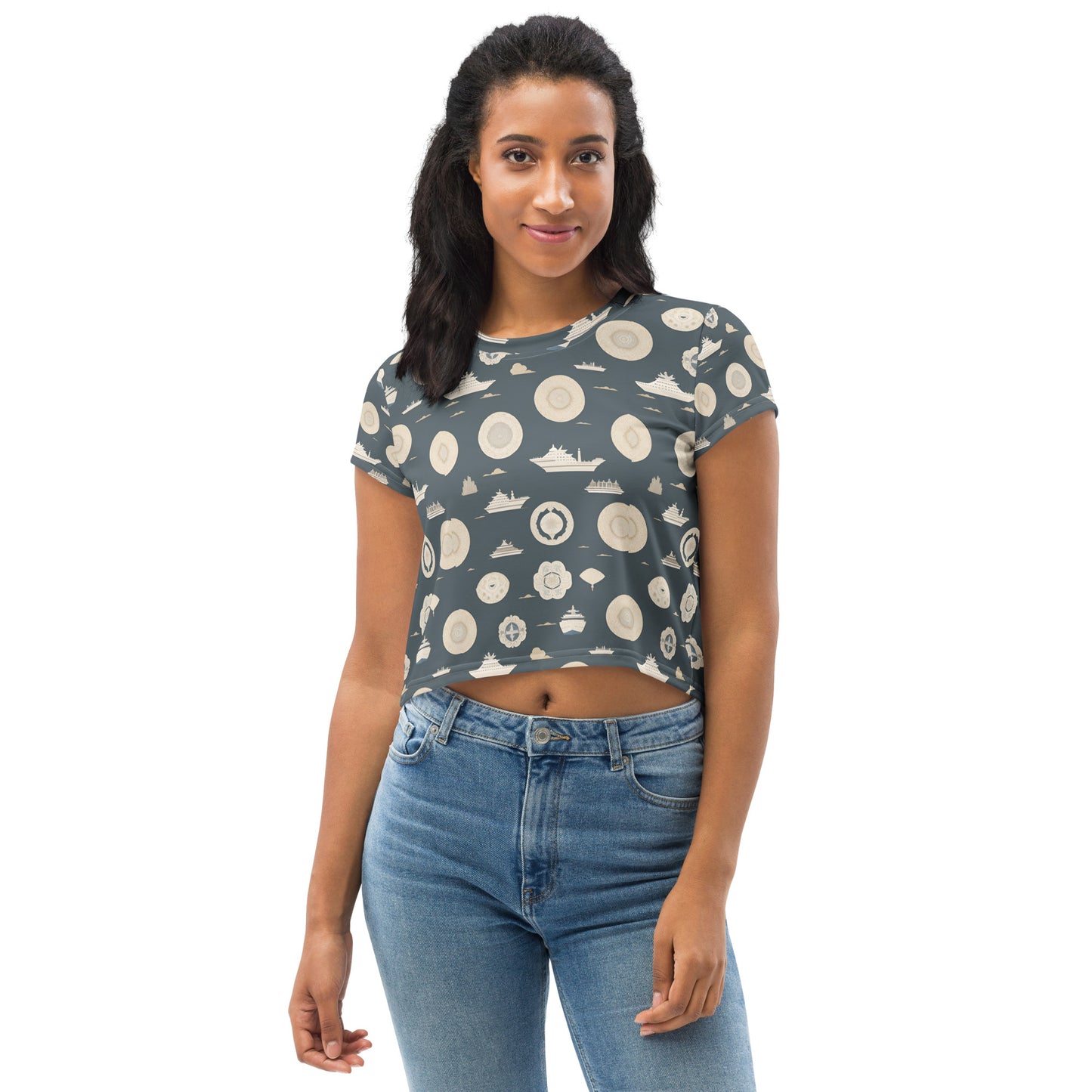 All-Over Print Crop Tee