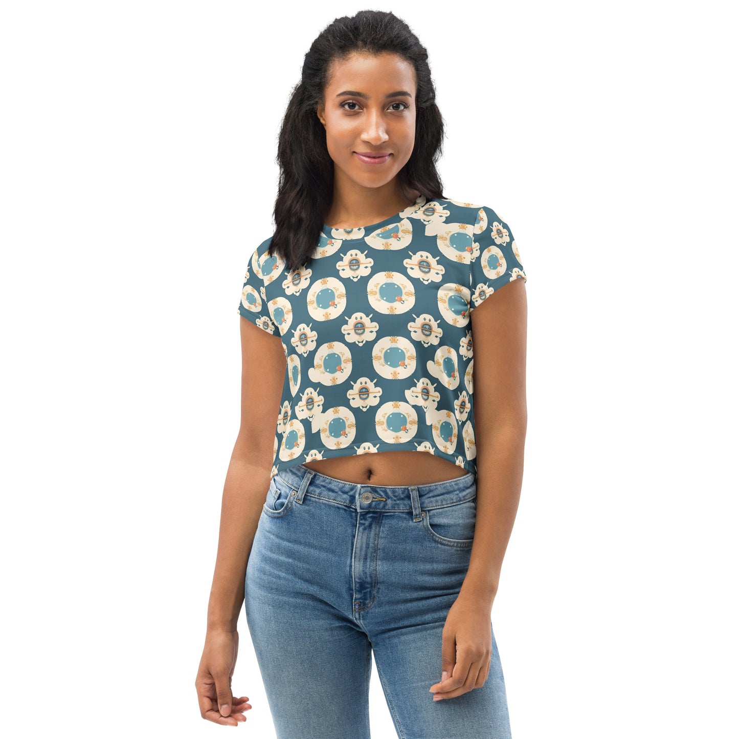 All-Over Print Crop Tee