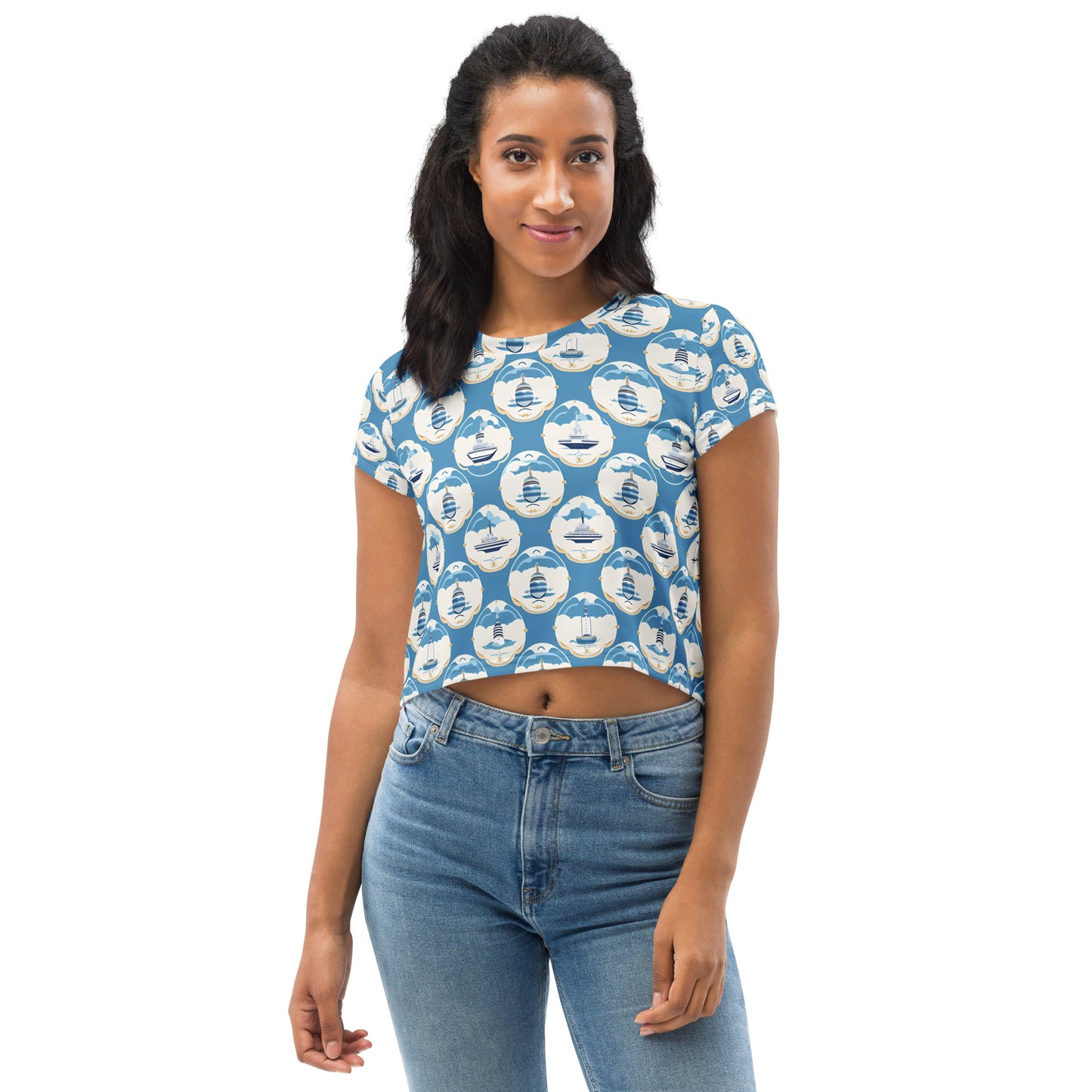 All-Over Print Crop Tee