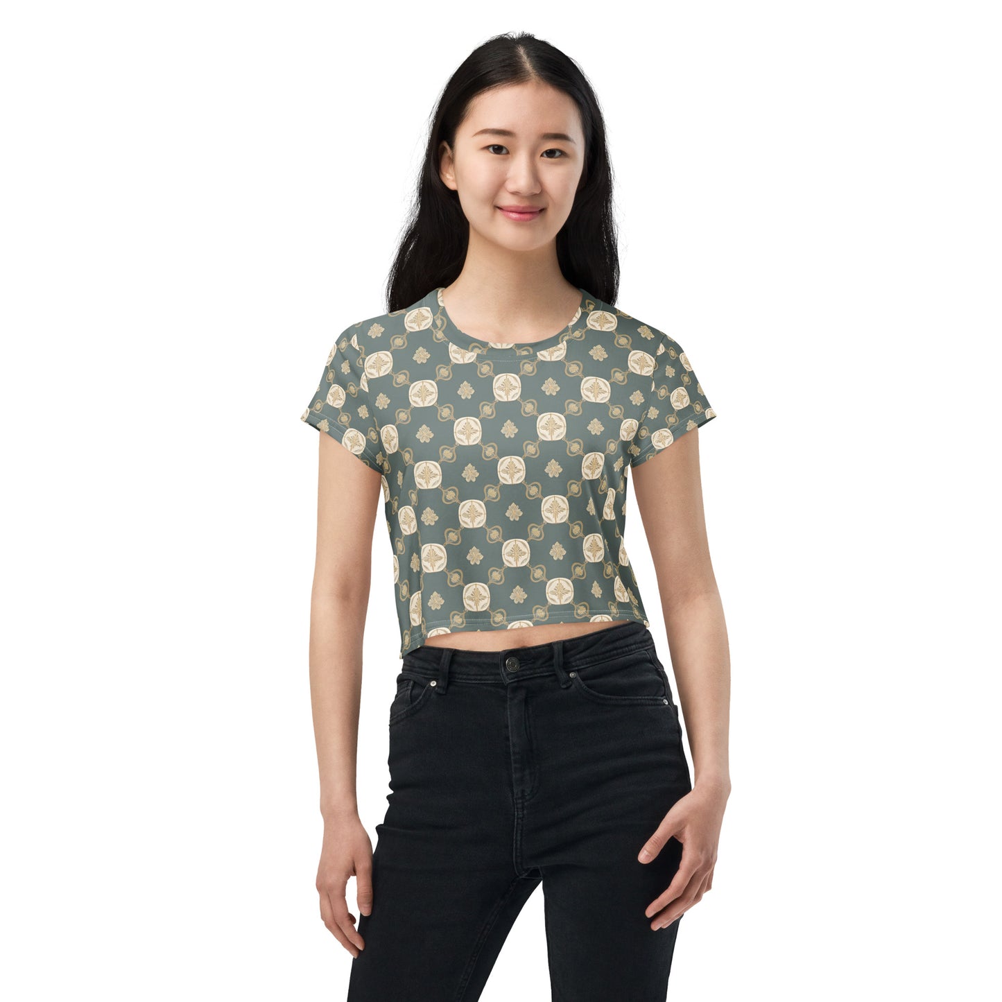 All-Over Print Crop Tee