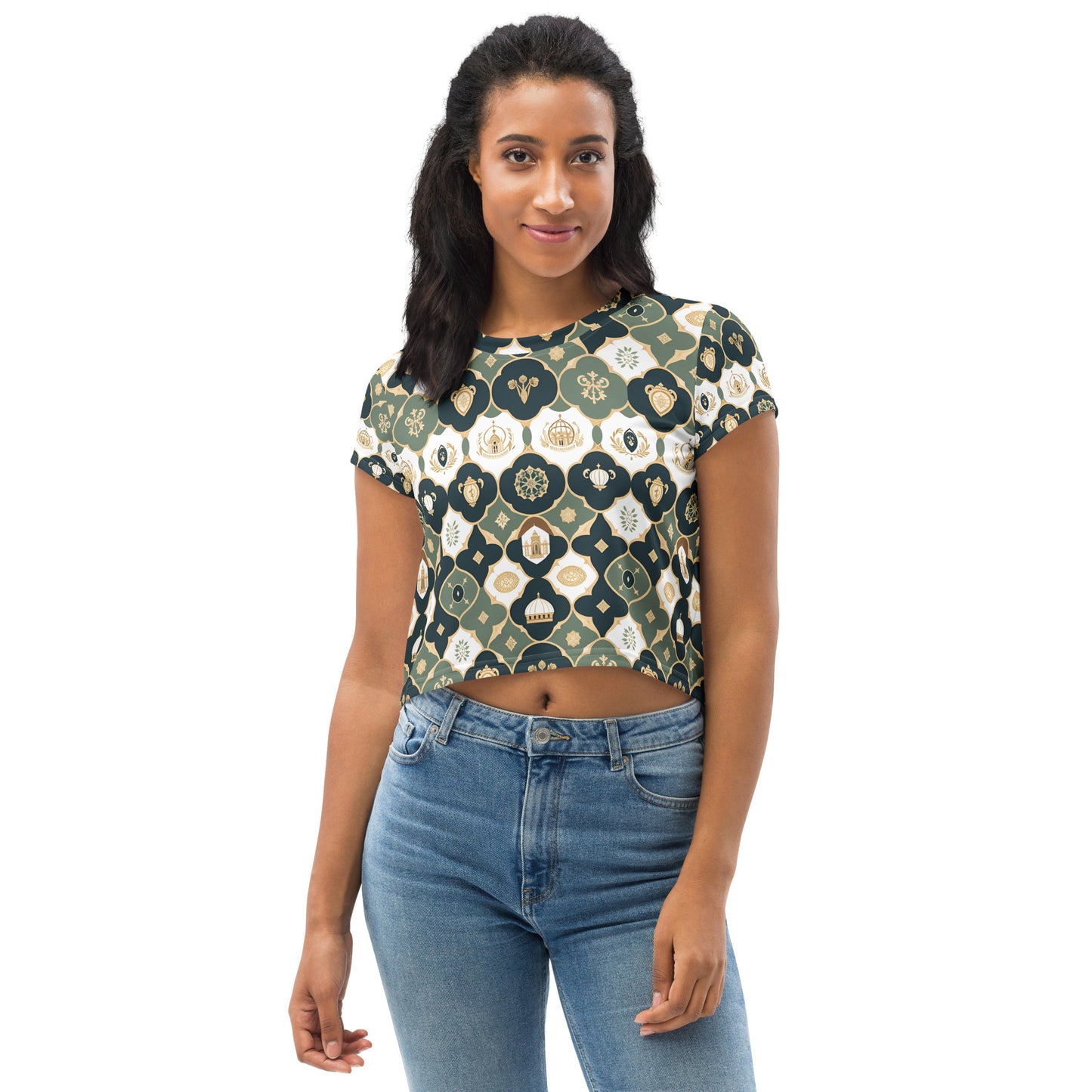 All-Over Print Crop Tee