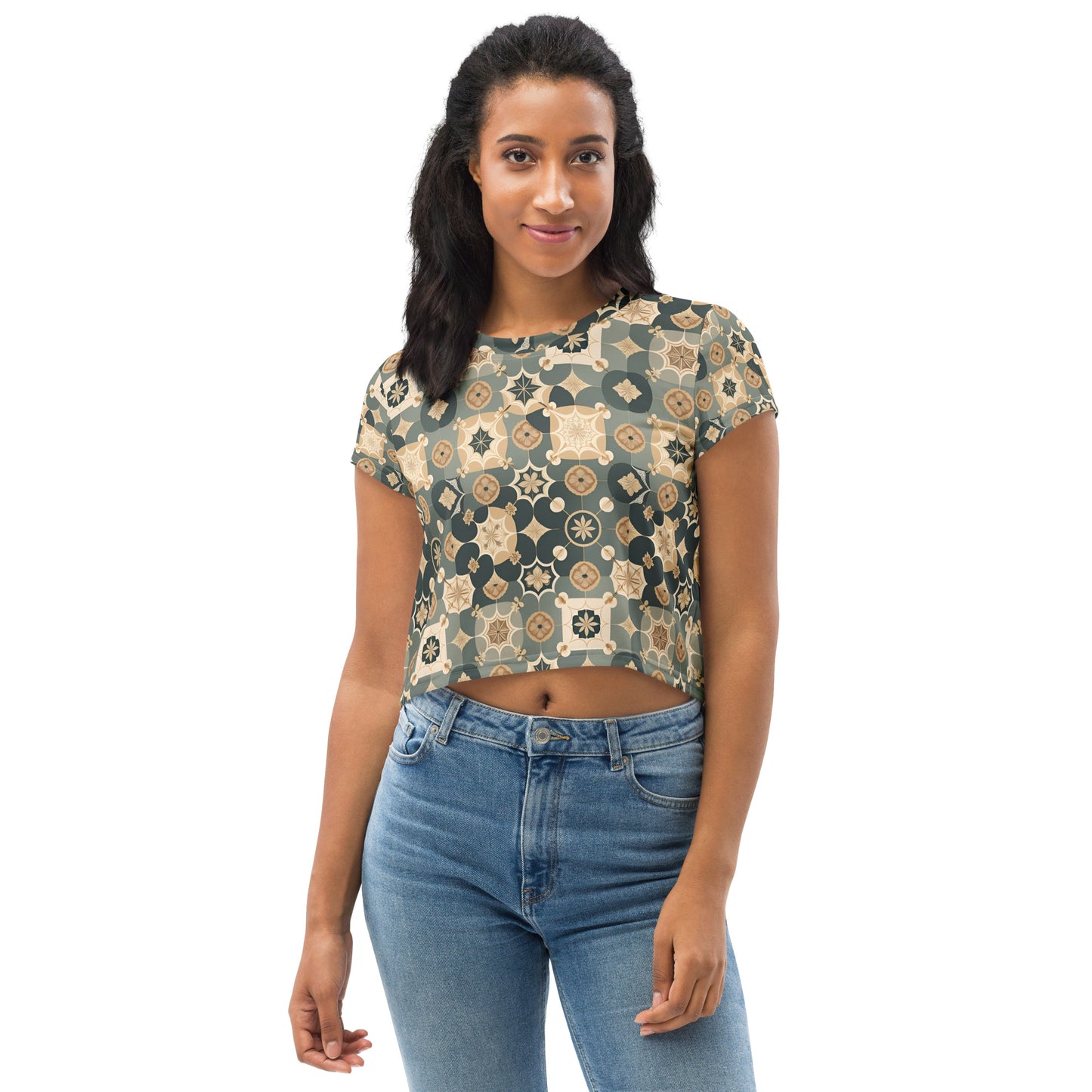 All-Over Print Crop Tee