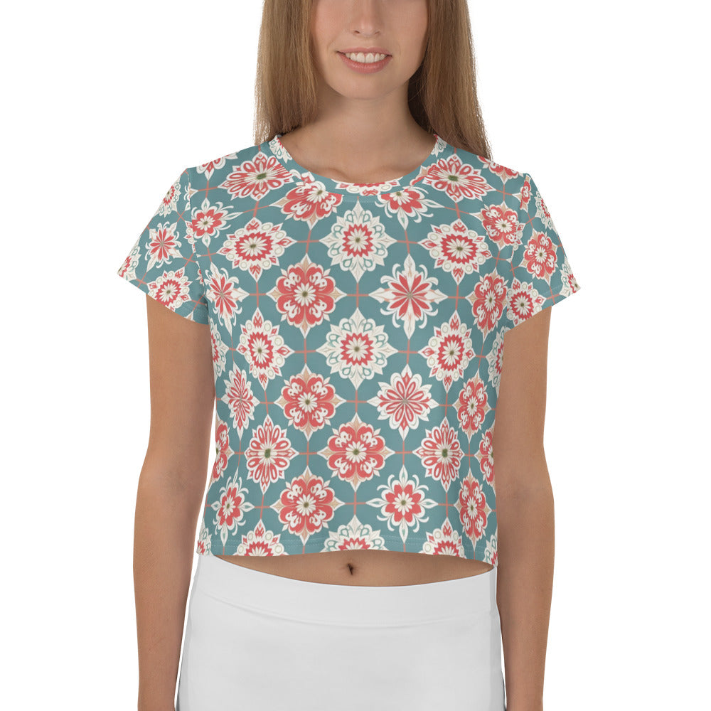 All-Over Print Crop Tee