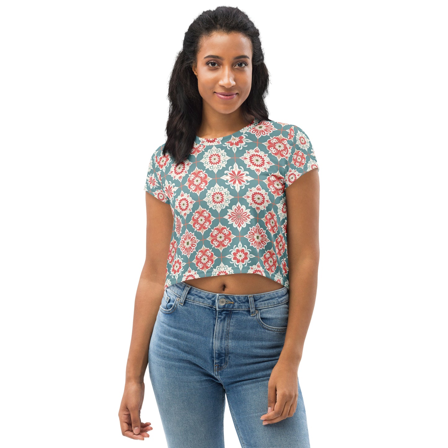 All-Over Print Crop Tee