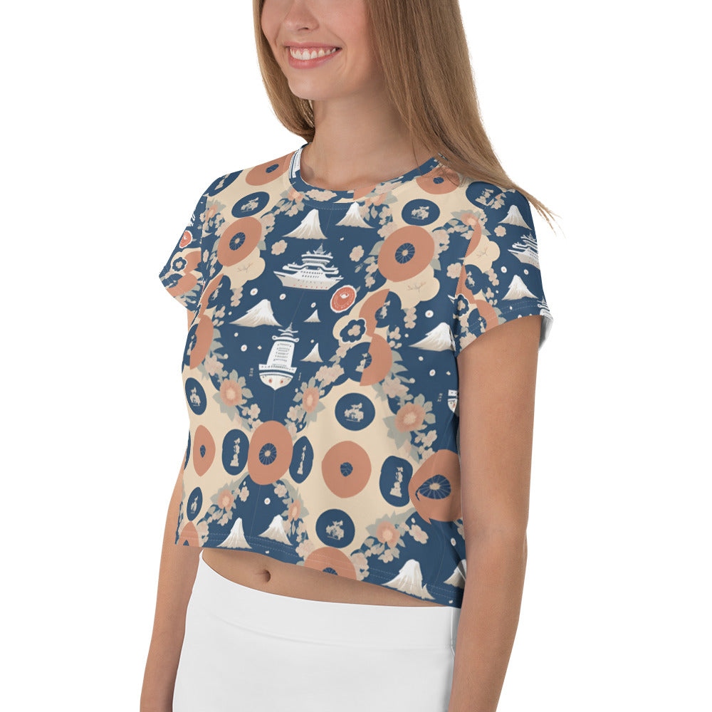 All-Over Print Crop Tee