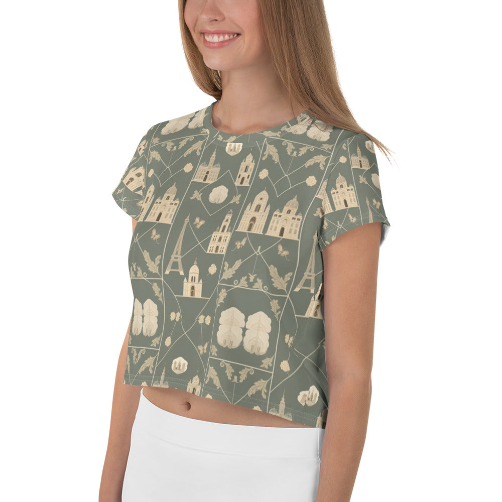 All-Over Print Crop Tee