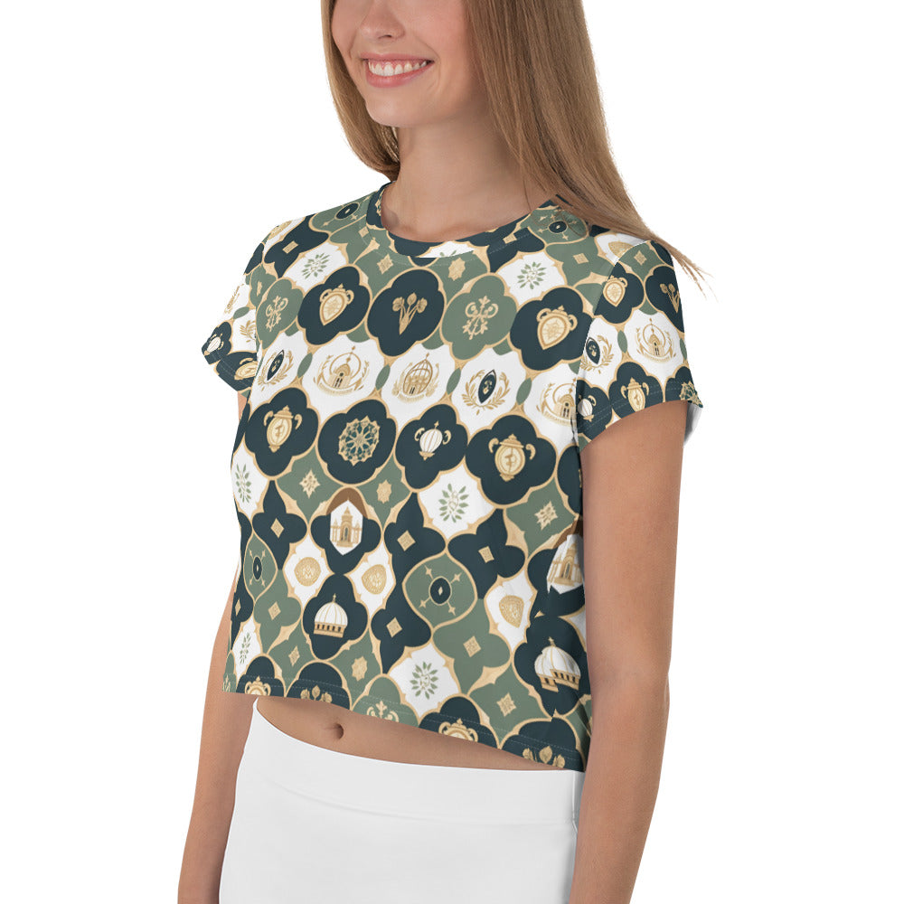 All-Over Print Crop Tee