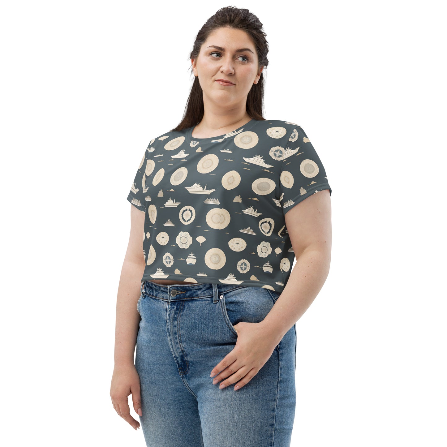 All-Over Print Crop Tee