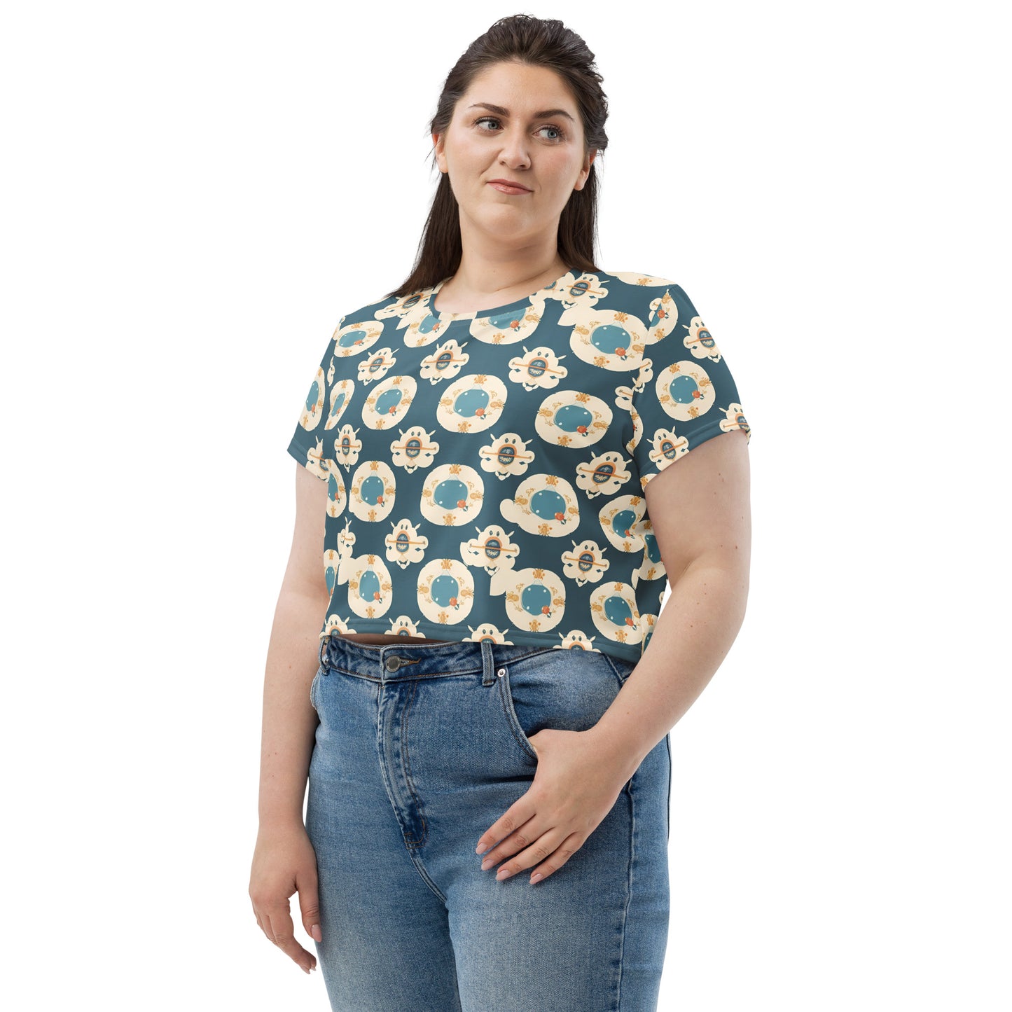 All-Over Print Crop Tee