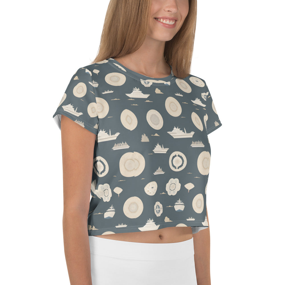 All-Over Print Crop Tee