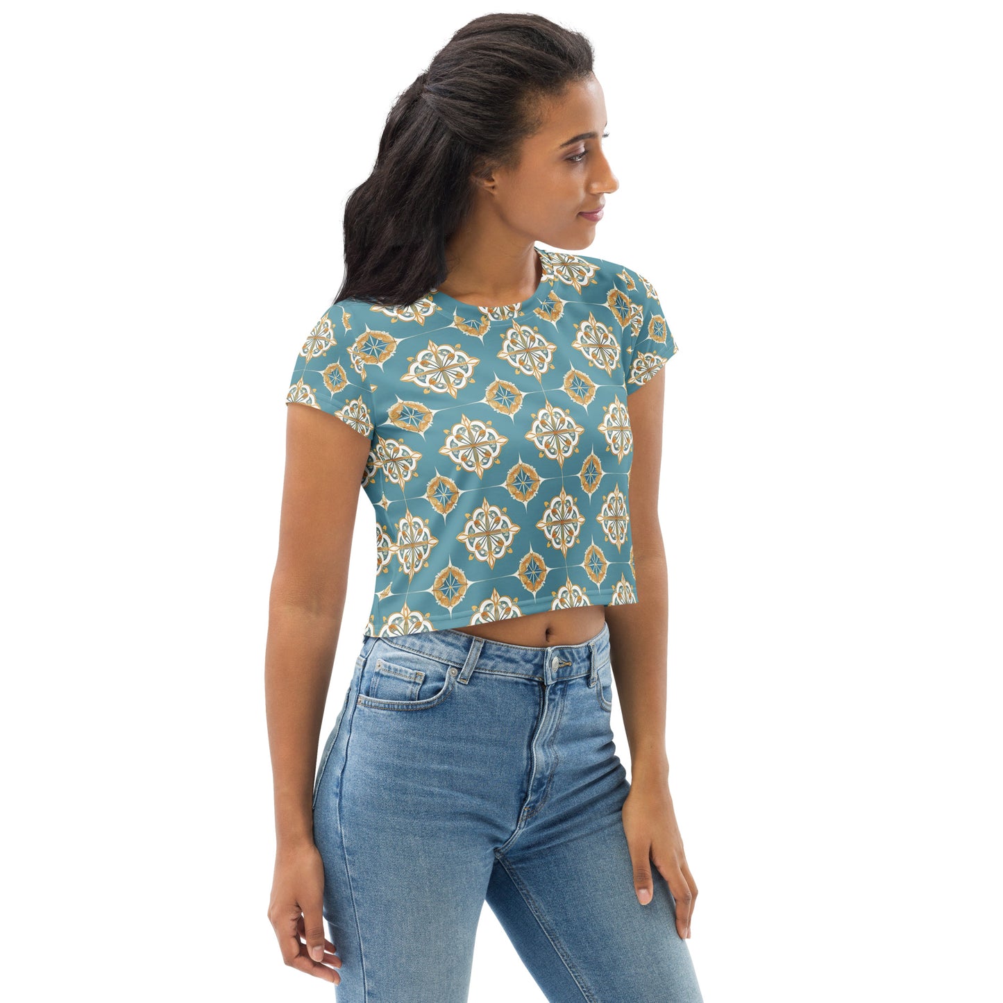 All-Over Print Crop Tee