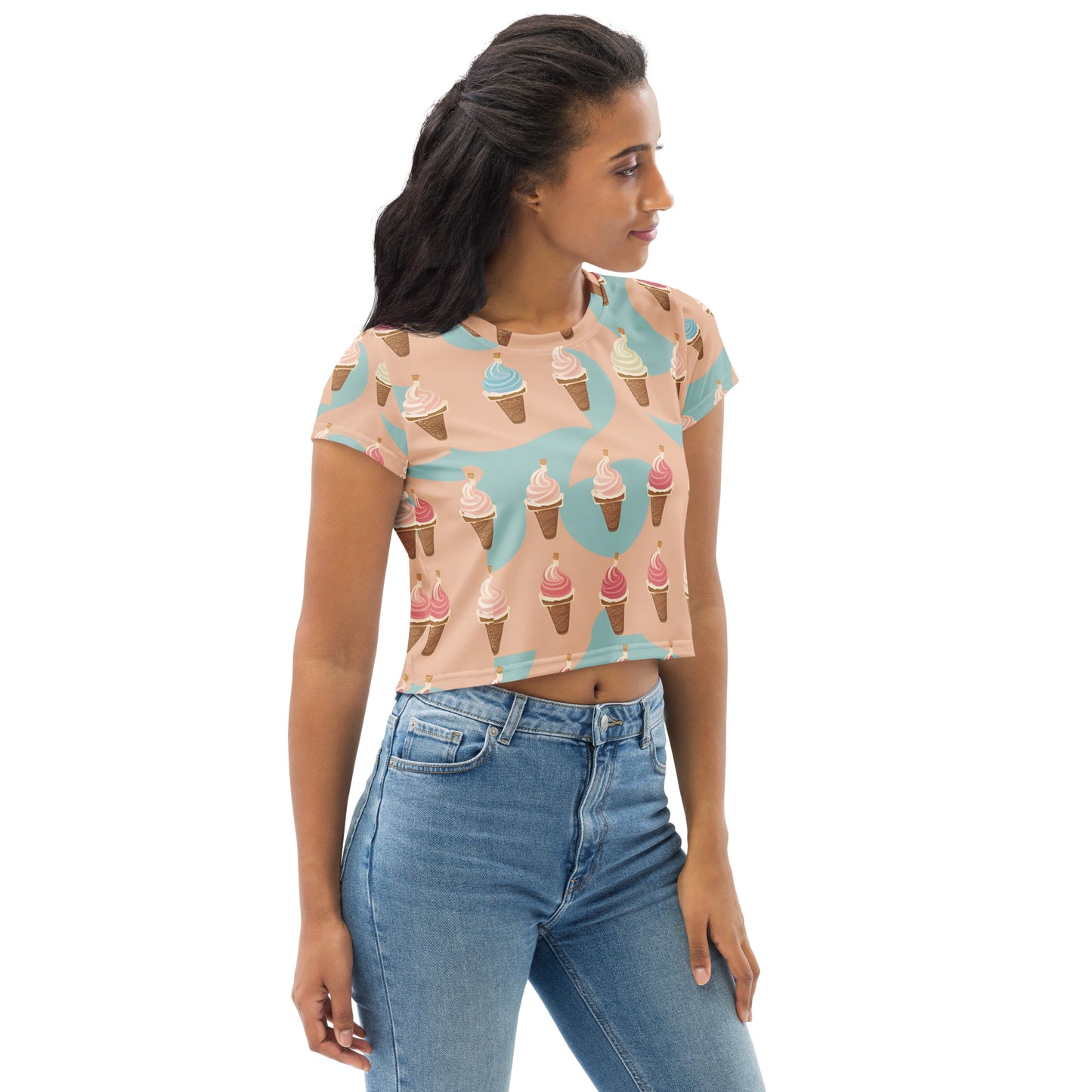 All-Over Print Crop Tee