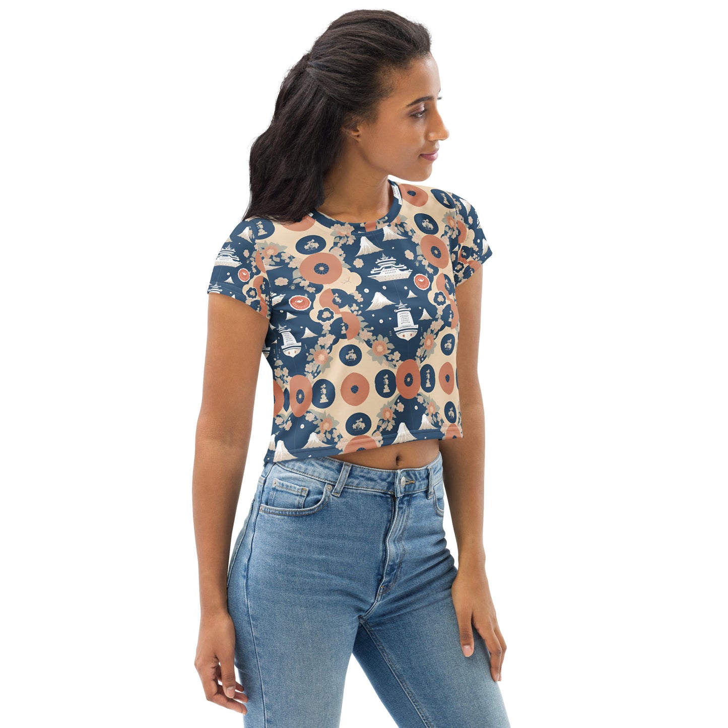 All-Over Print Crop Tee