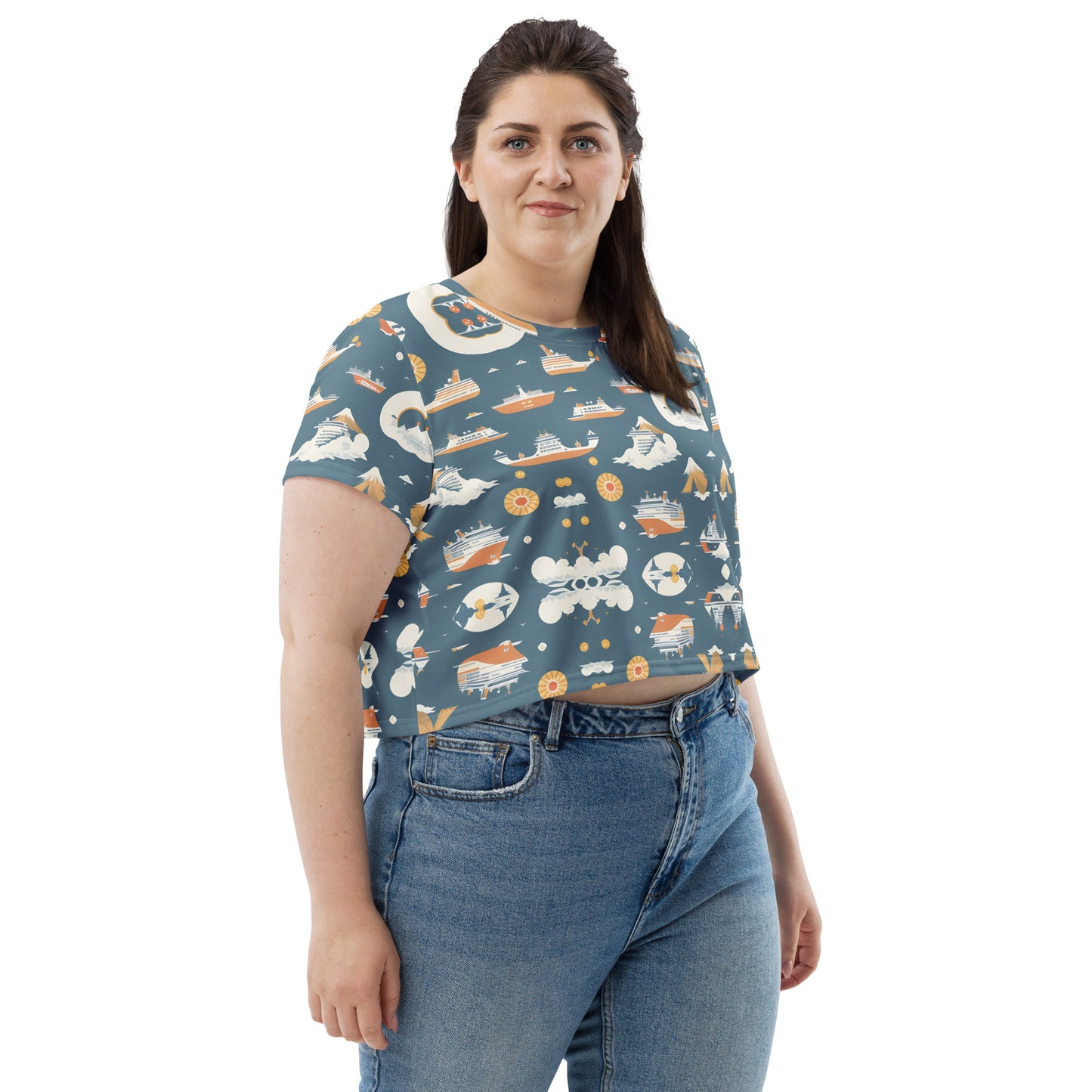 All-Over Print Crop Tee