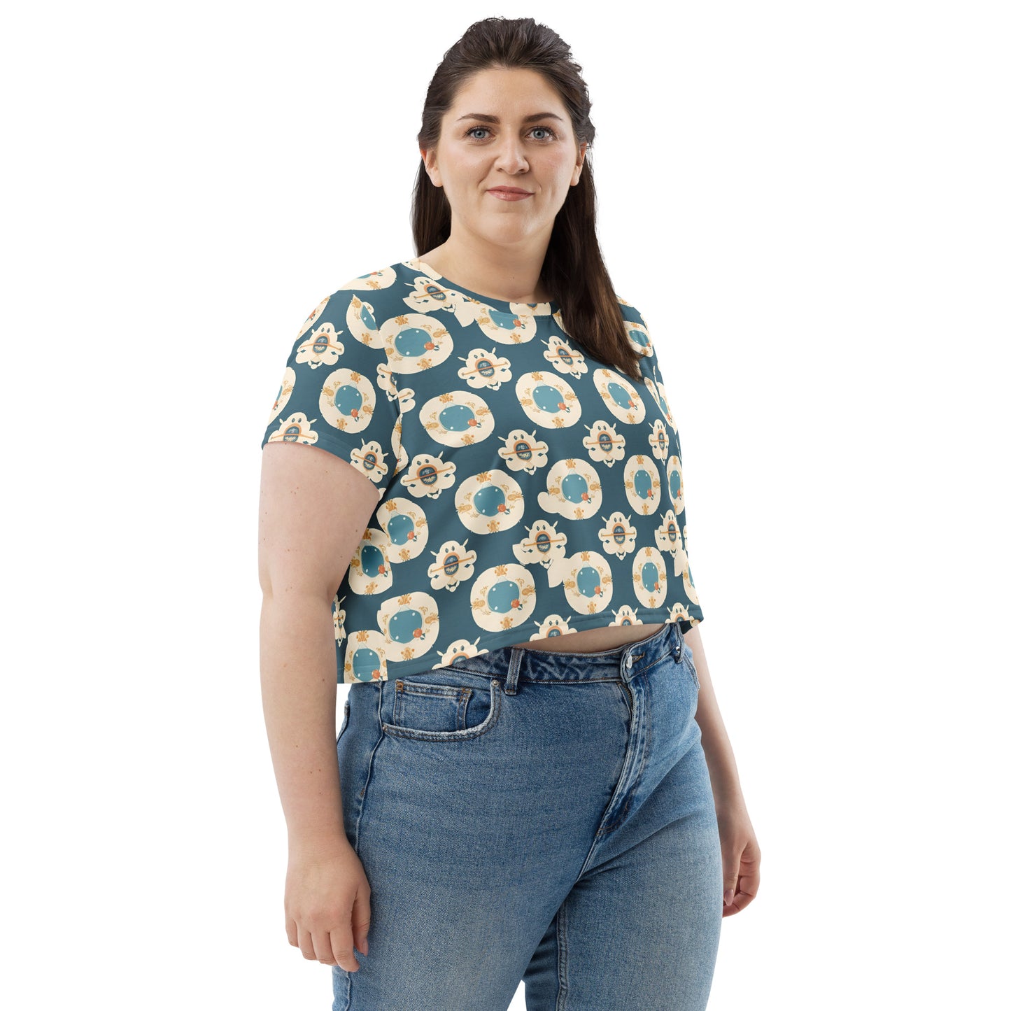 All-Over Print Crop Tee