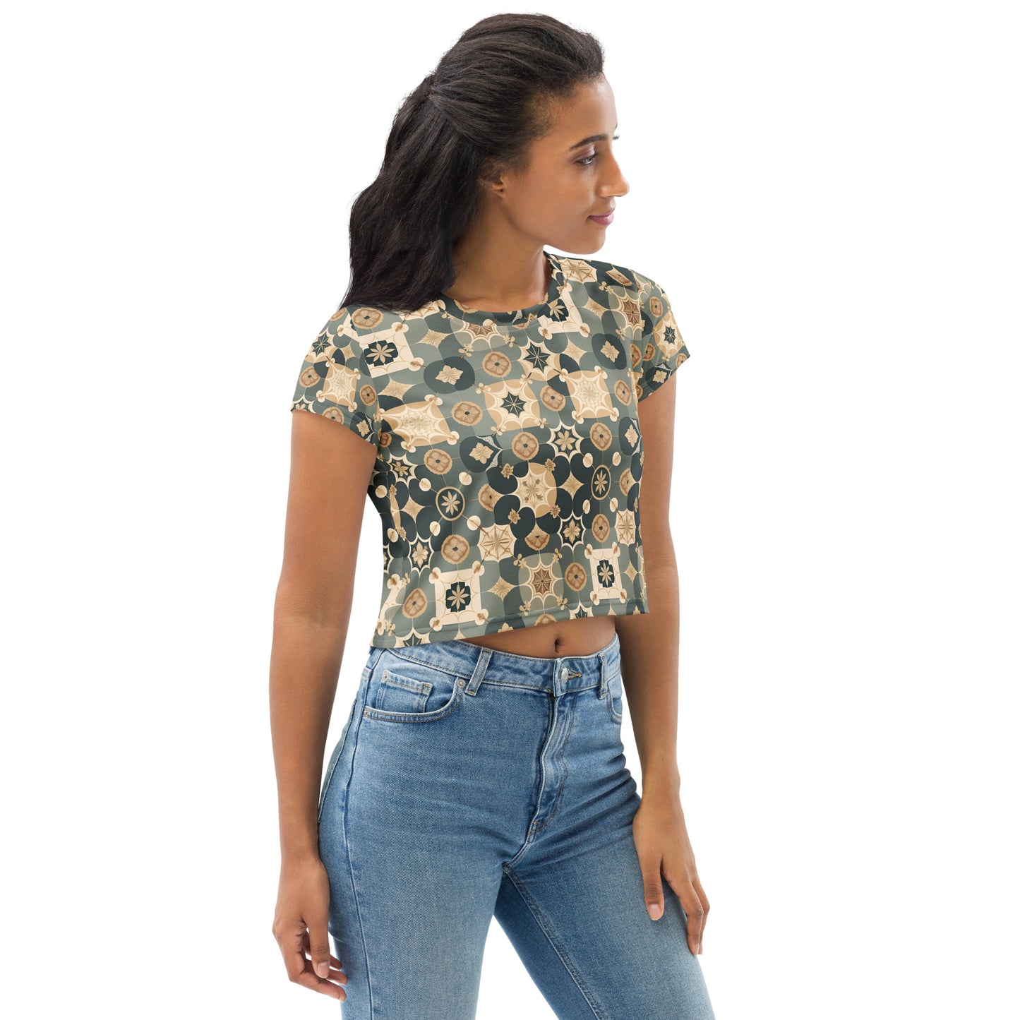 All-Over Print Crop Tee