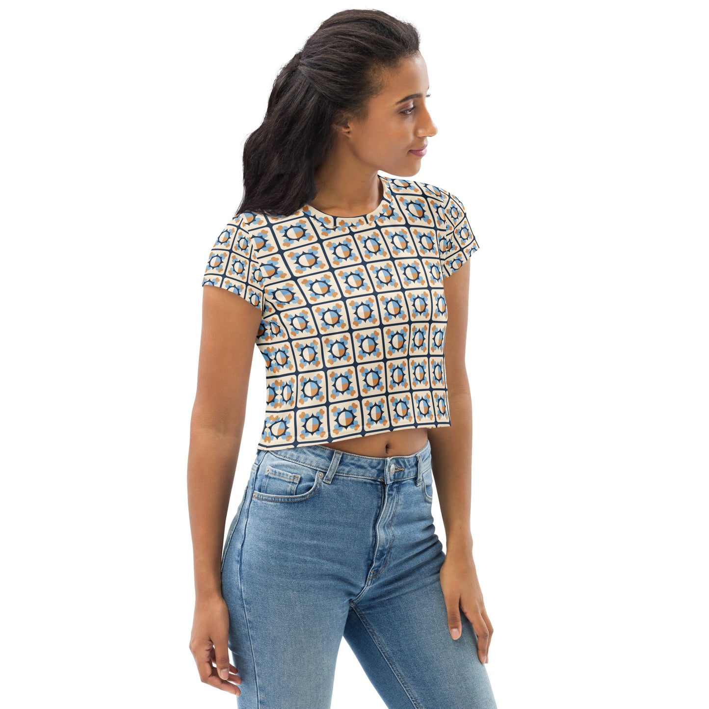 All-Over Print Crop Tee