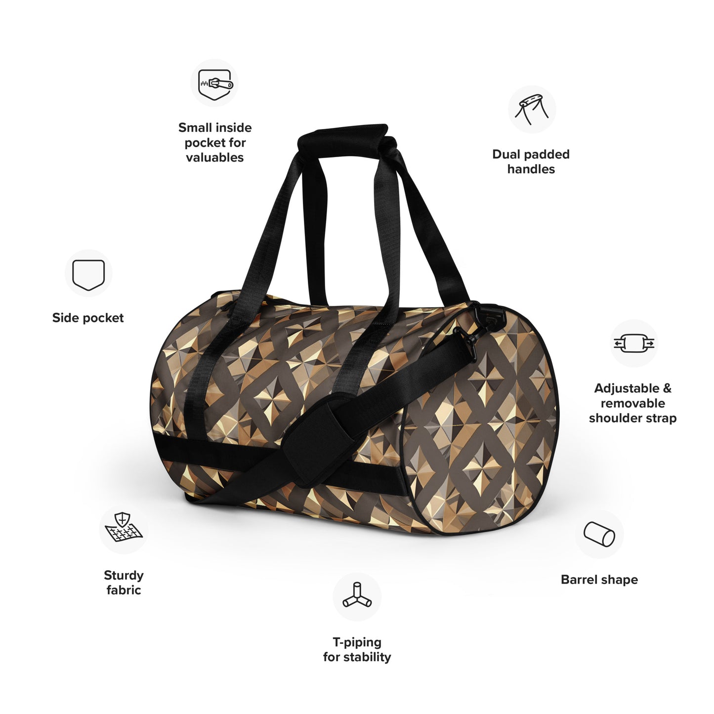 All-over print gym bag