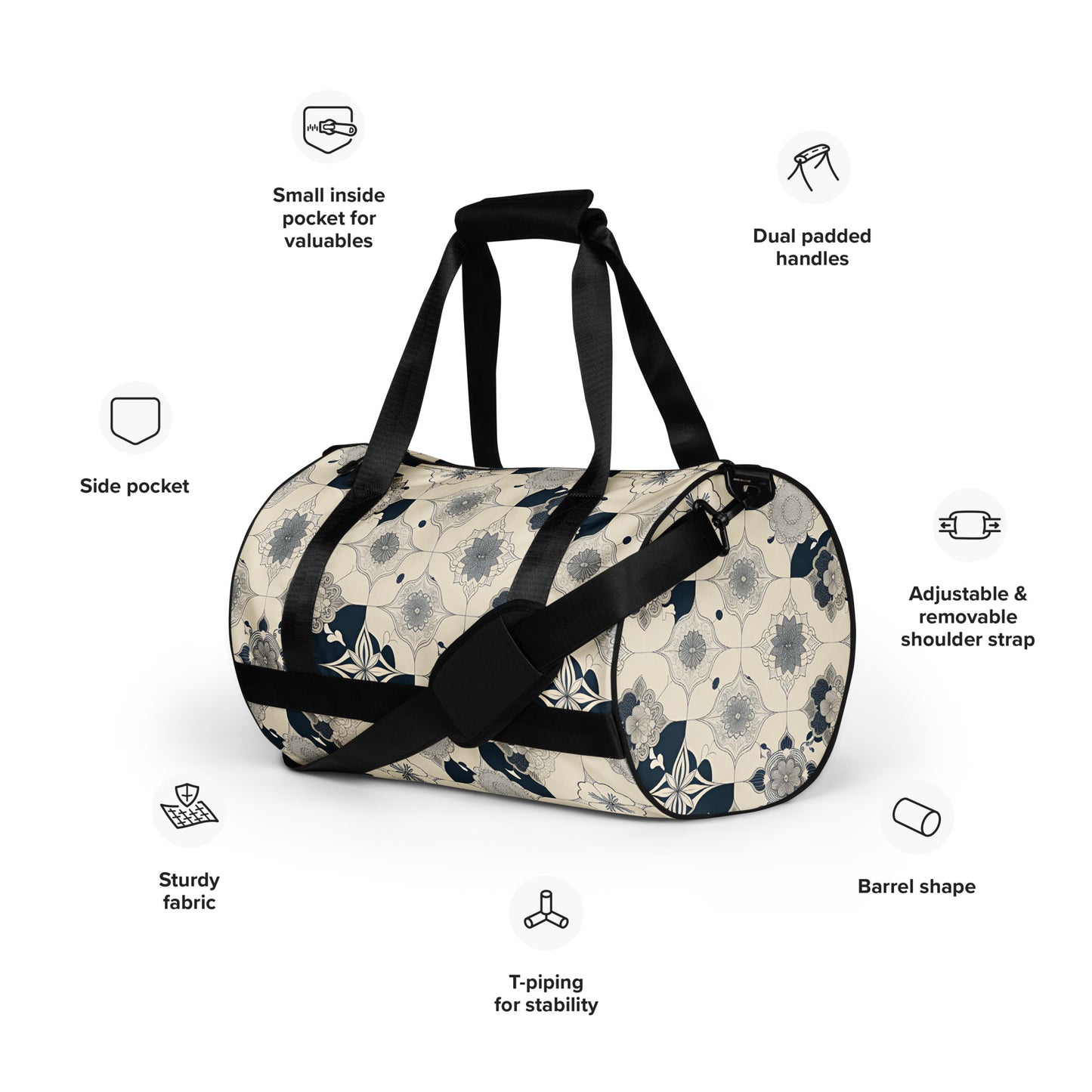 All-over print gym bag