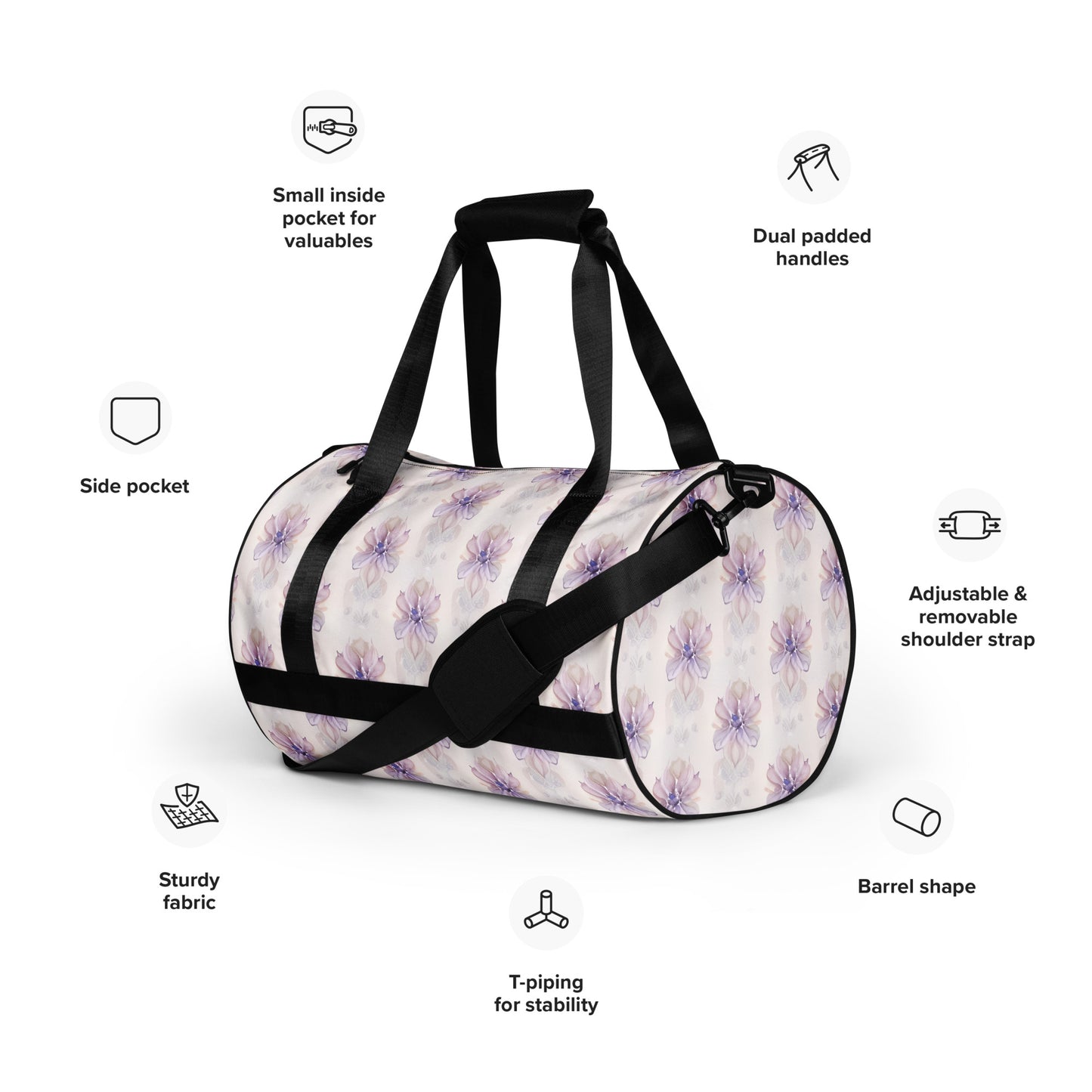 All-over print gym bag