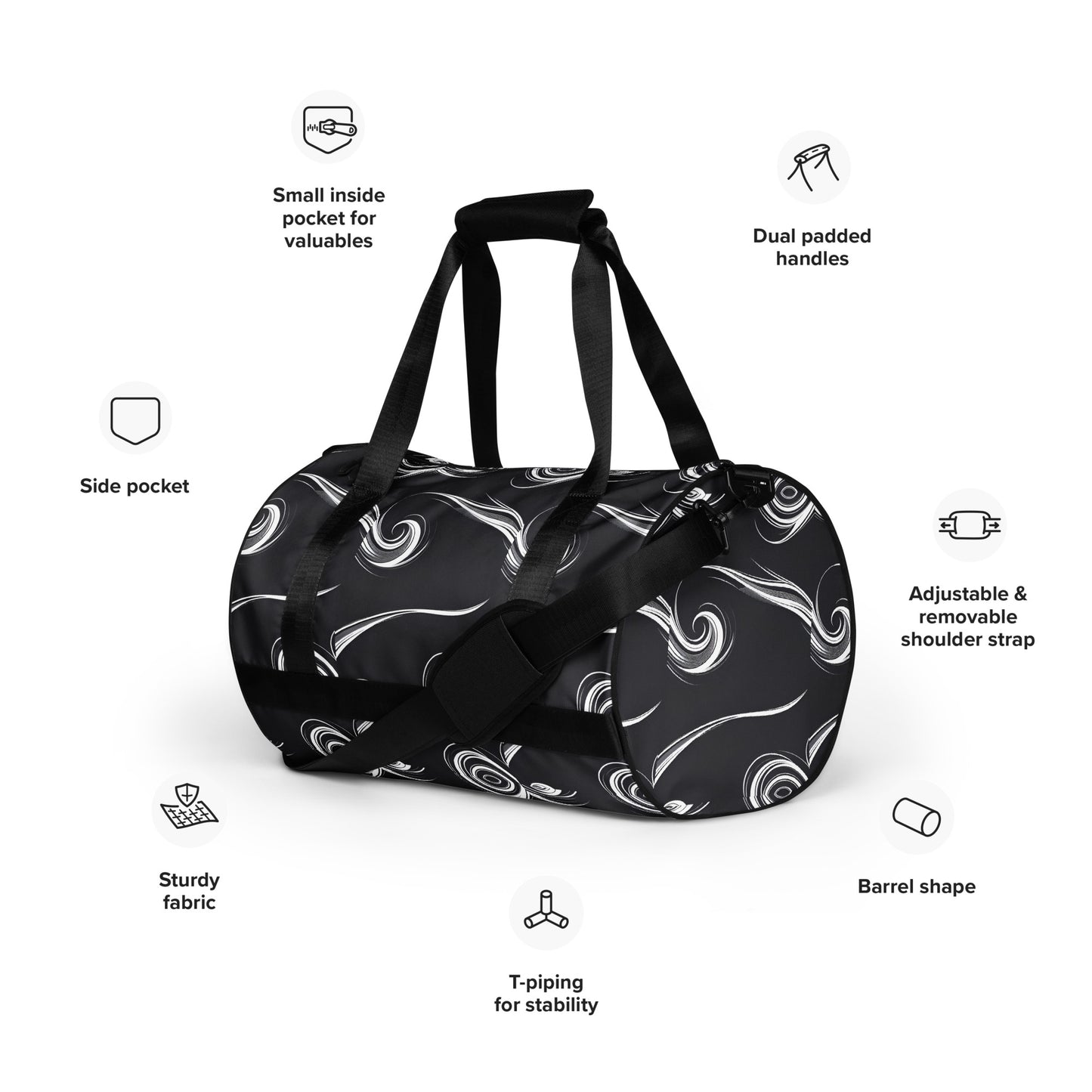 All-over print gym bag