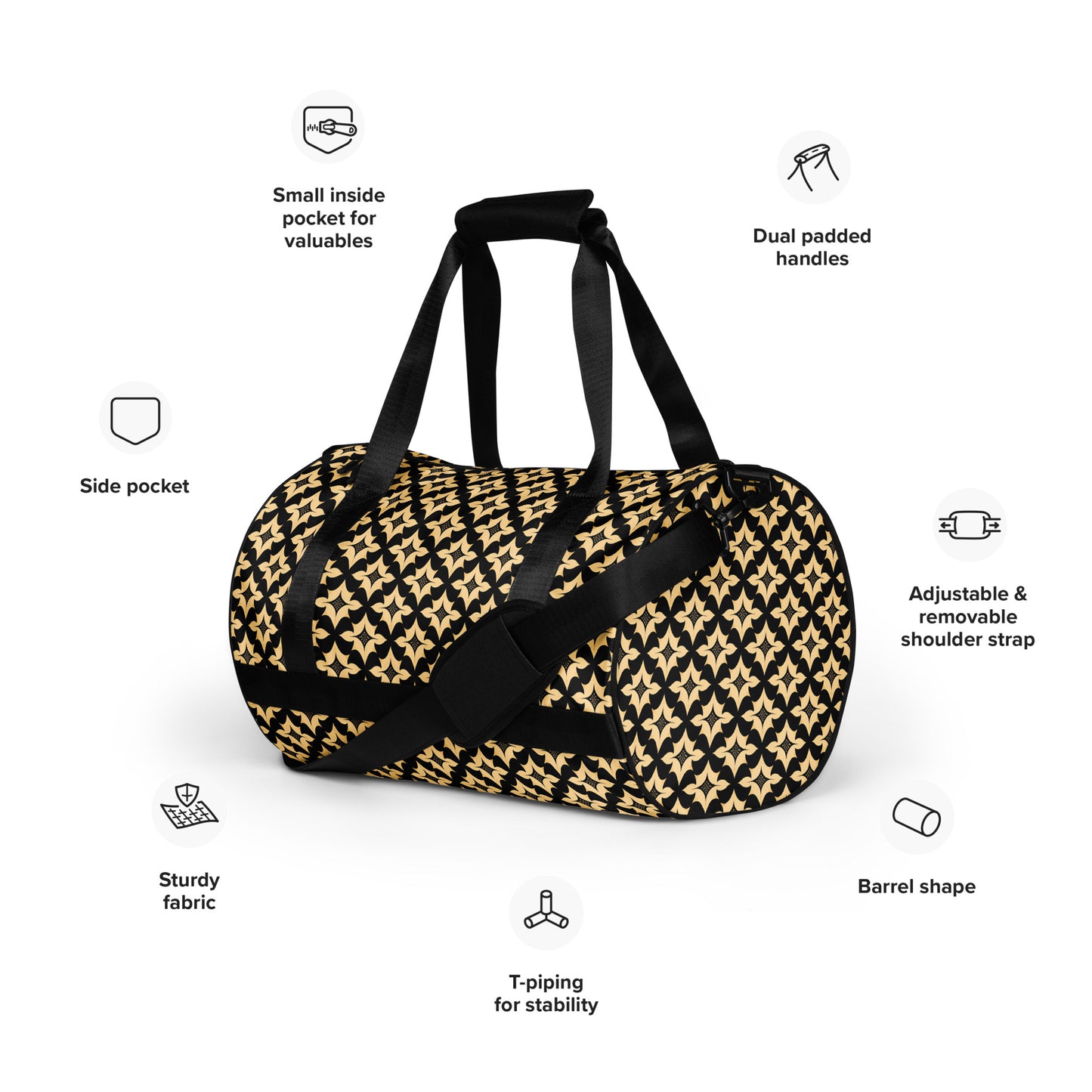 All-over print gym bag