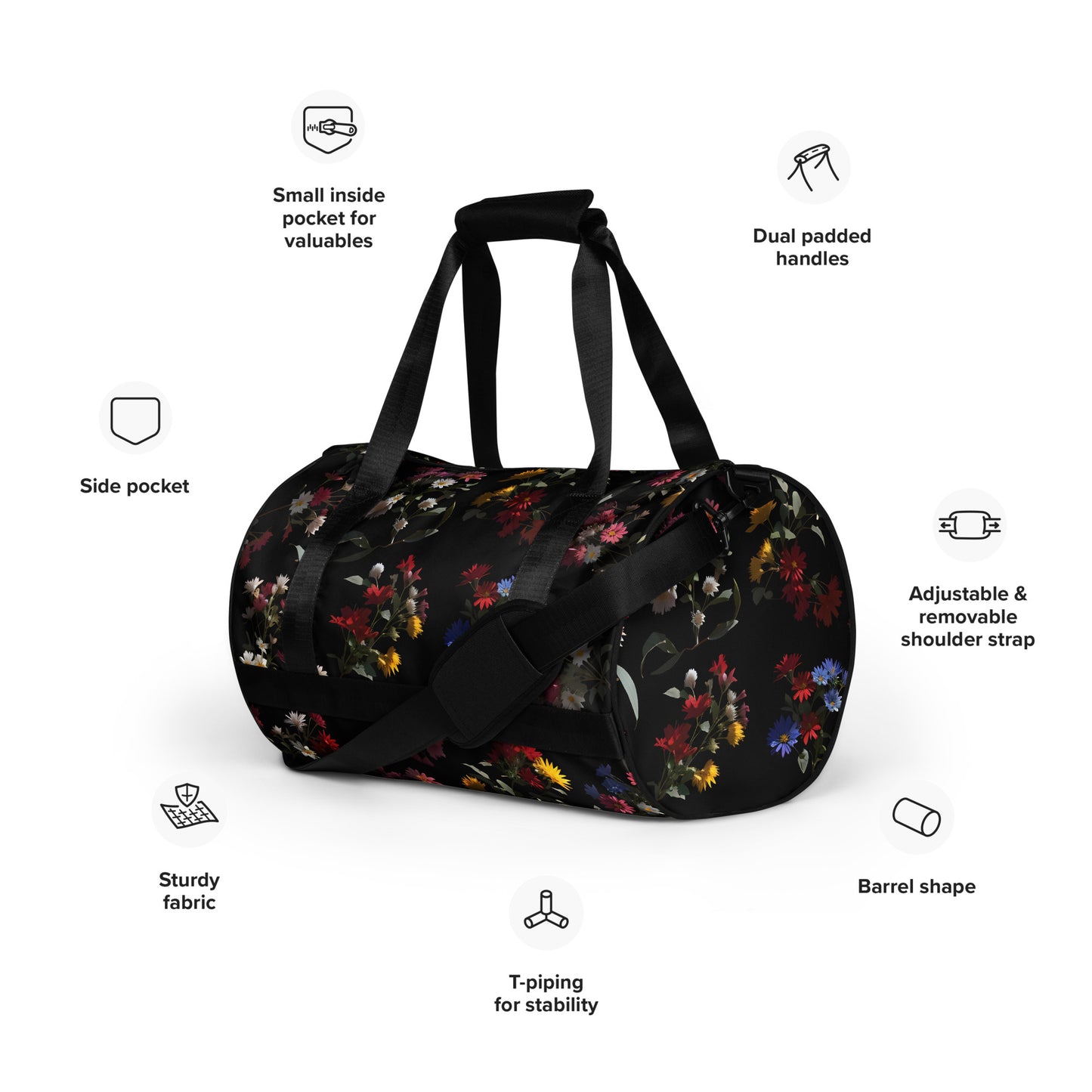 All-over print gym bag