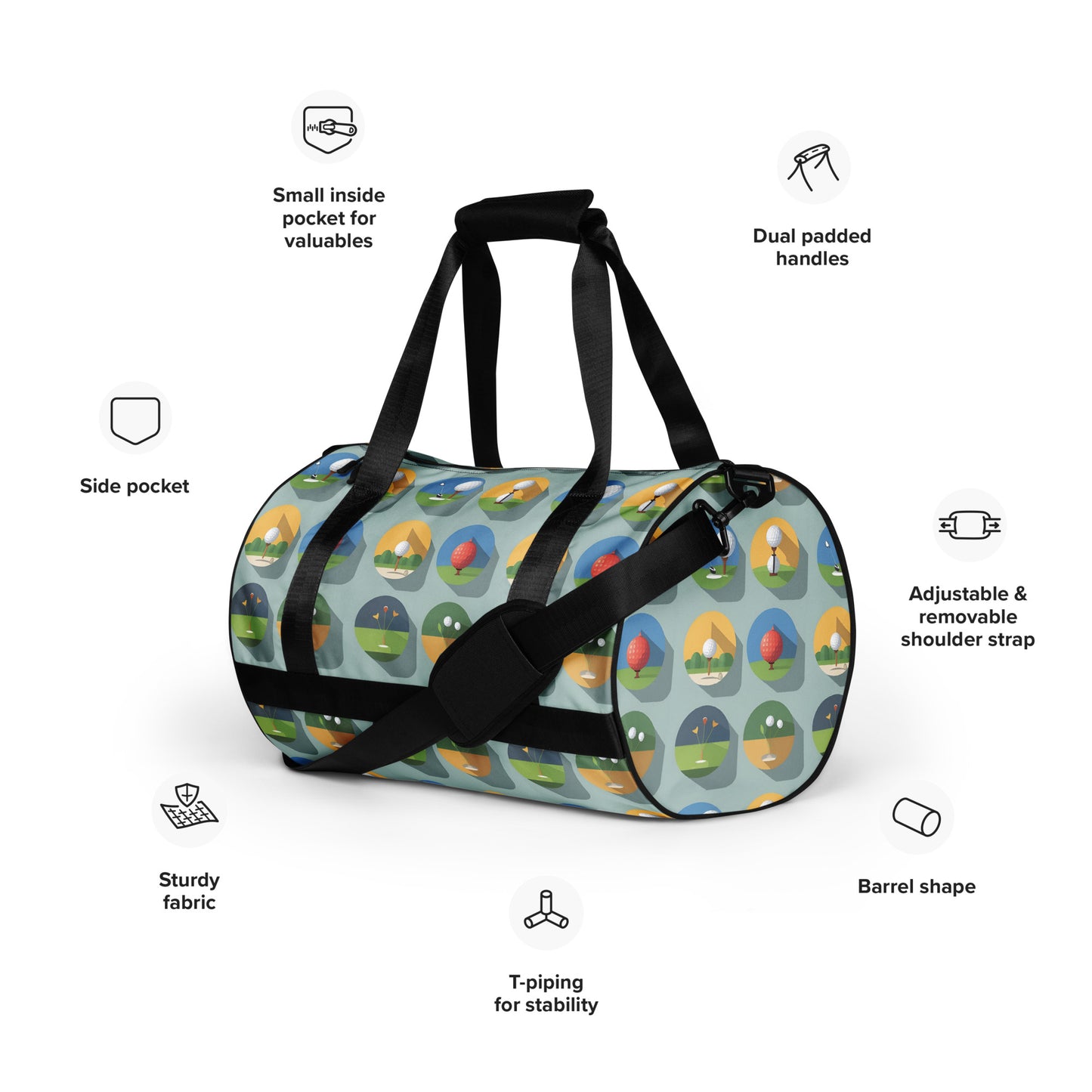 All-over print gym bag