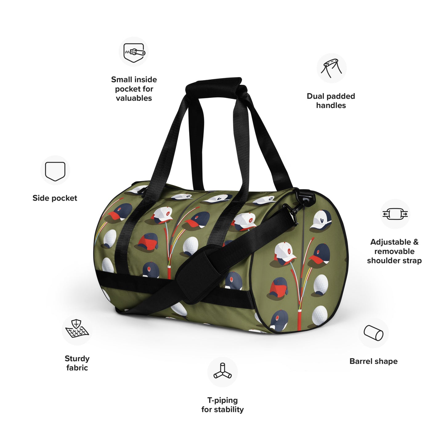 All-over print gym bag