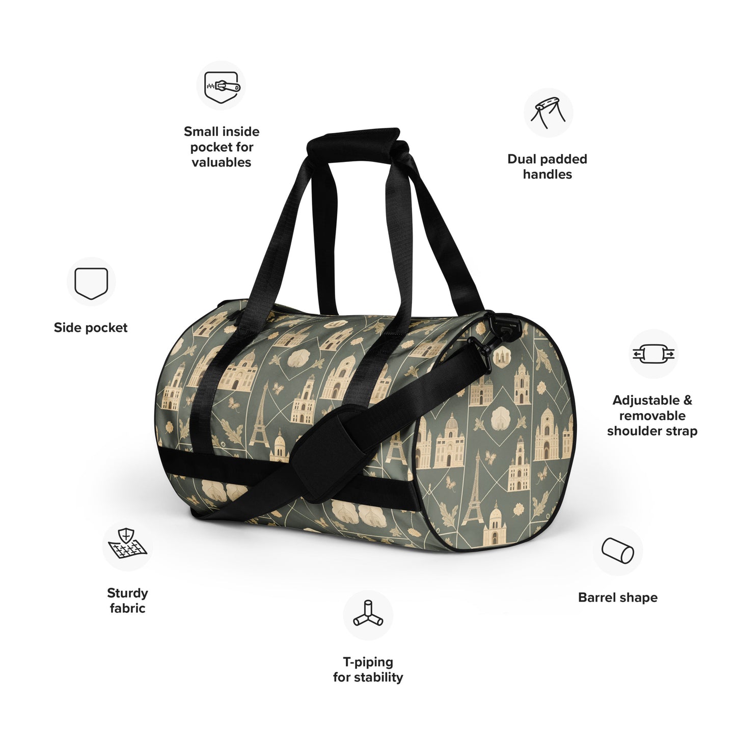 All-over print gym bag