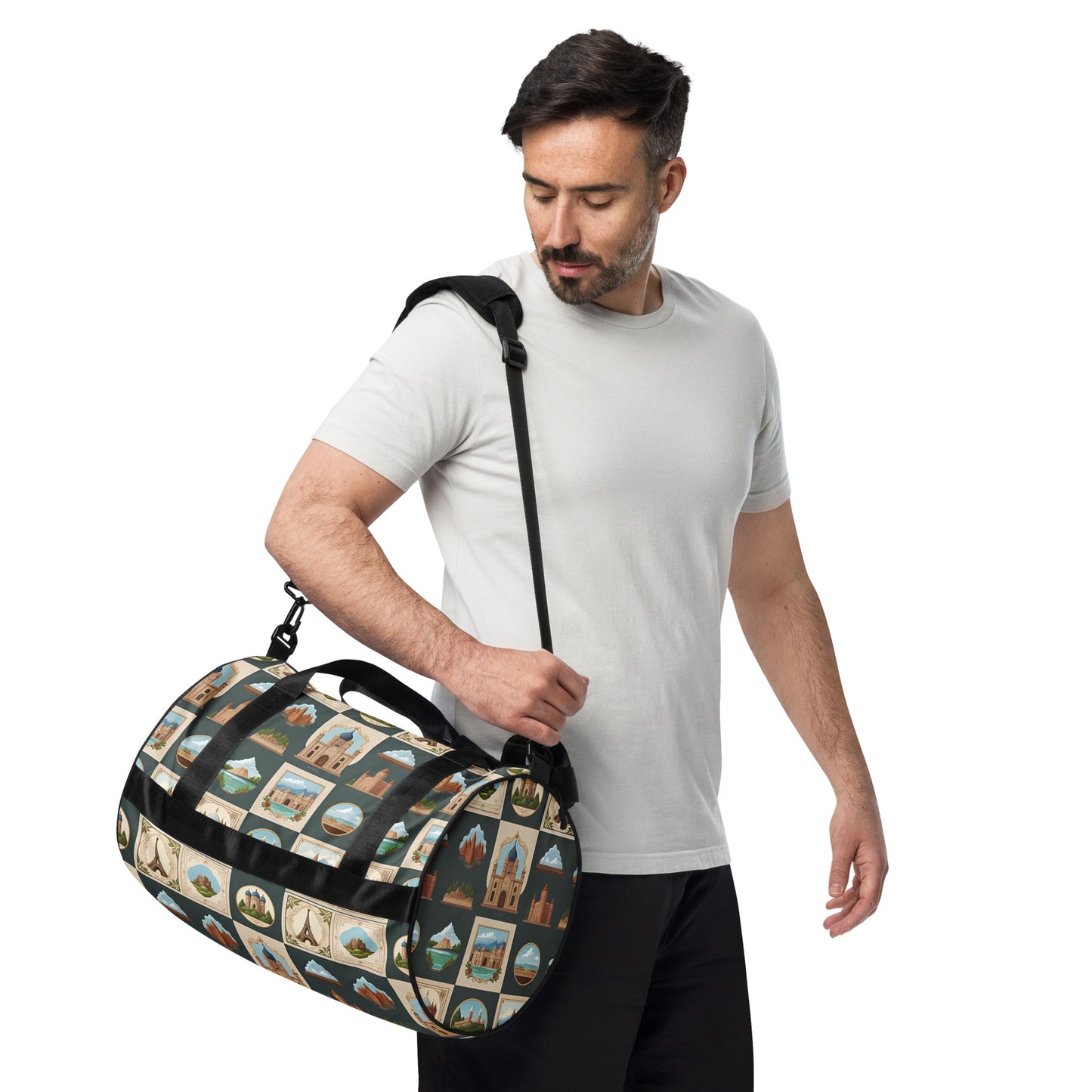 All-over print gym bag