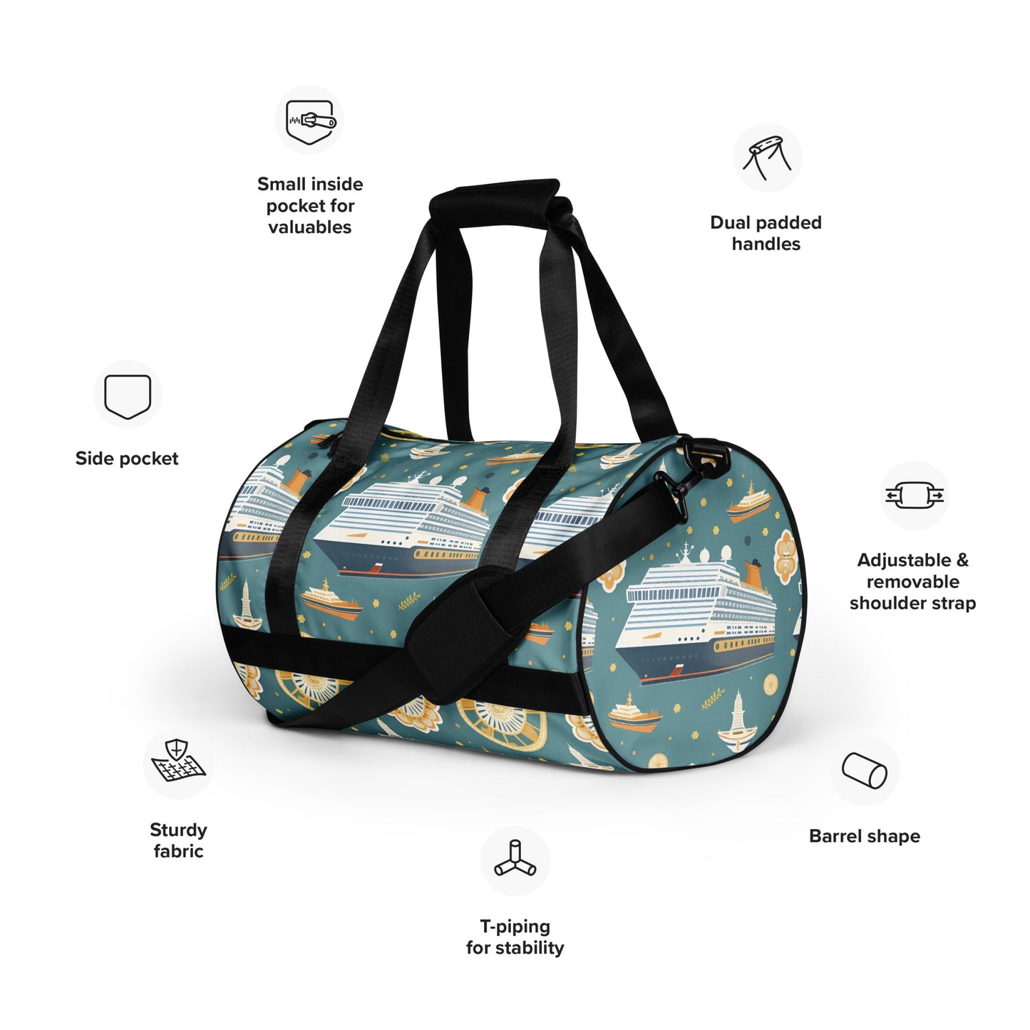 All-over print gym bag