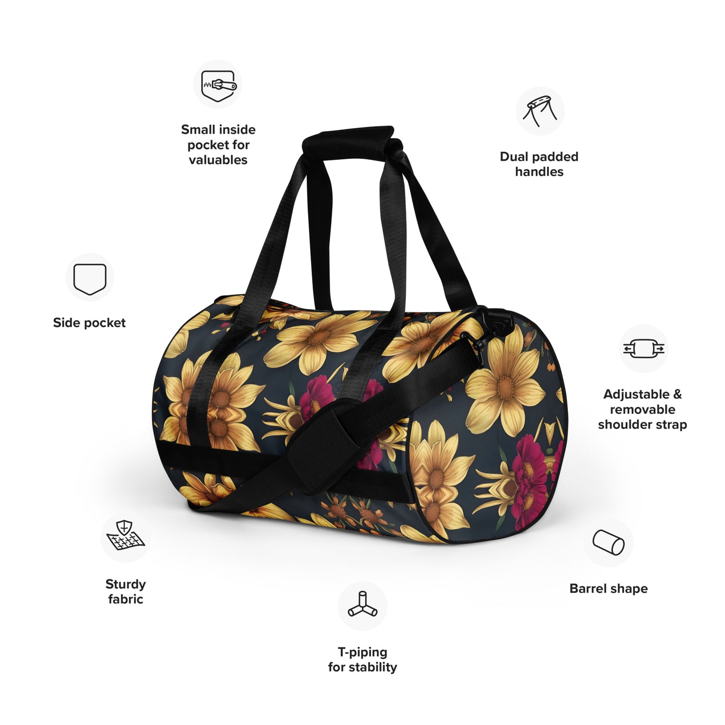 All-over print gym bag